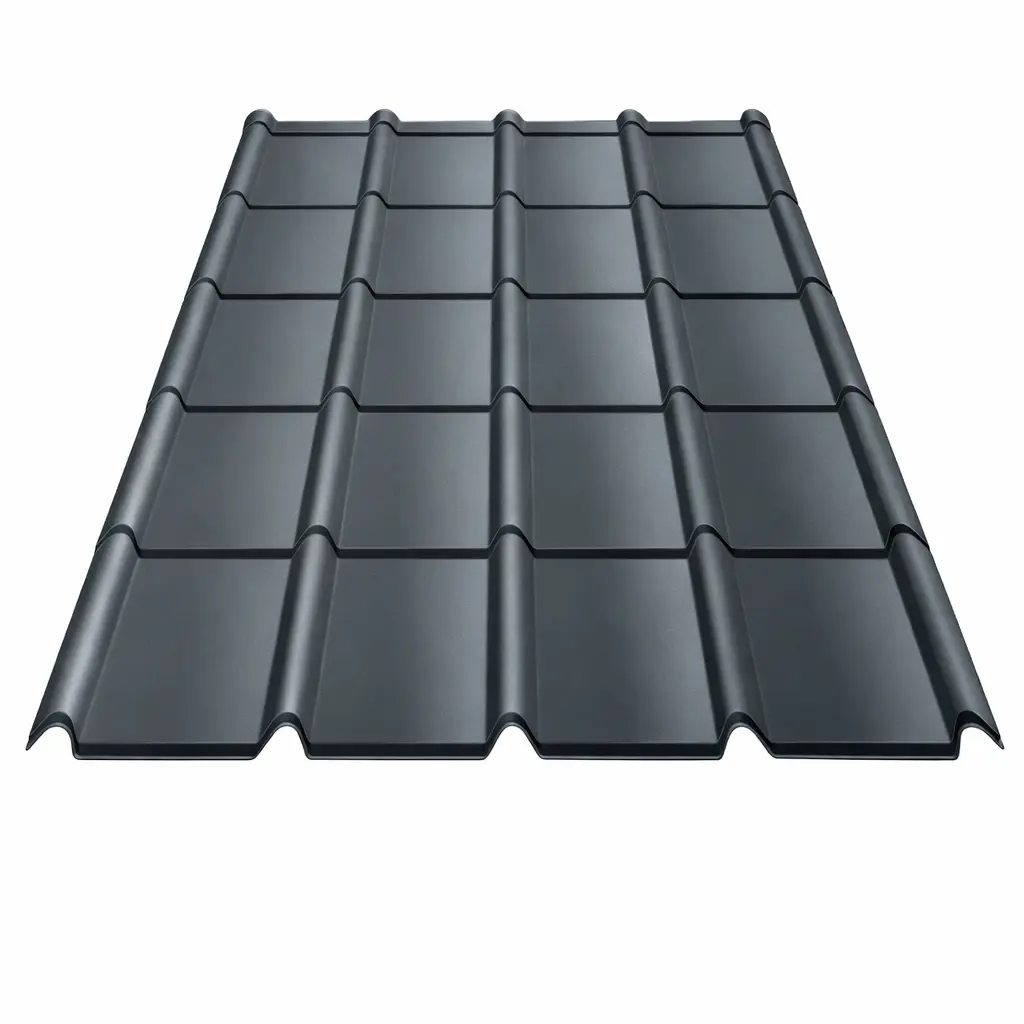 Panneau de tuile R AREA 0,50 mm 35µ 1144 x 870 mm Anthracite mat - RAL 7016 - BACACIER - COV90451