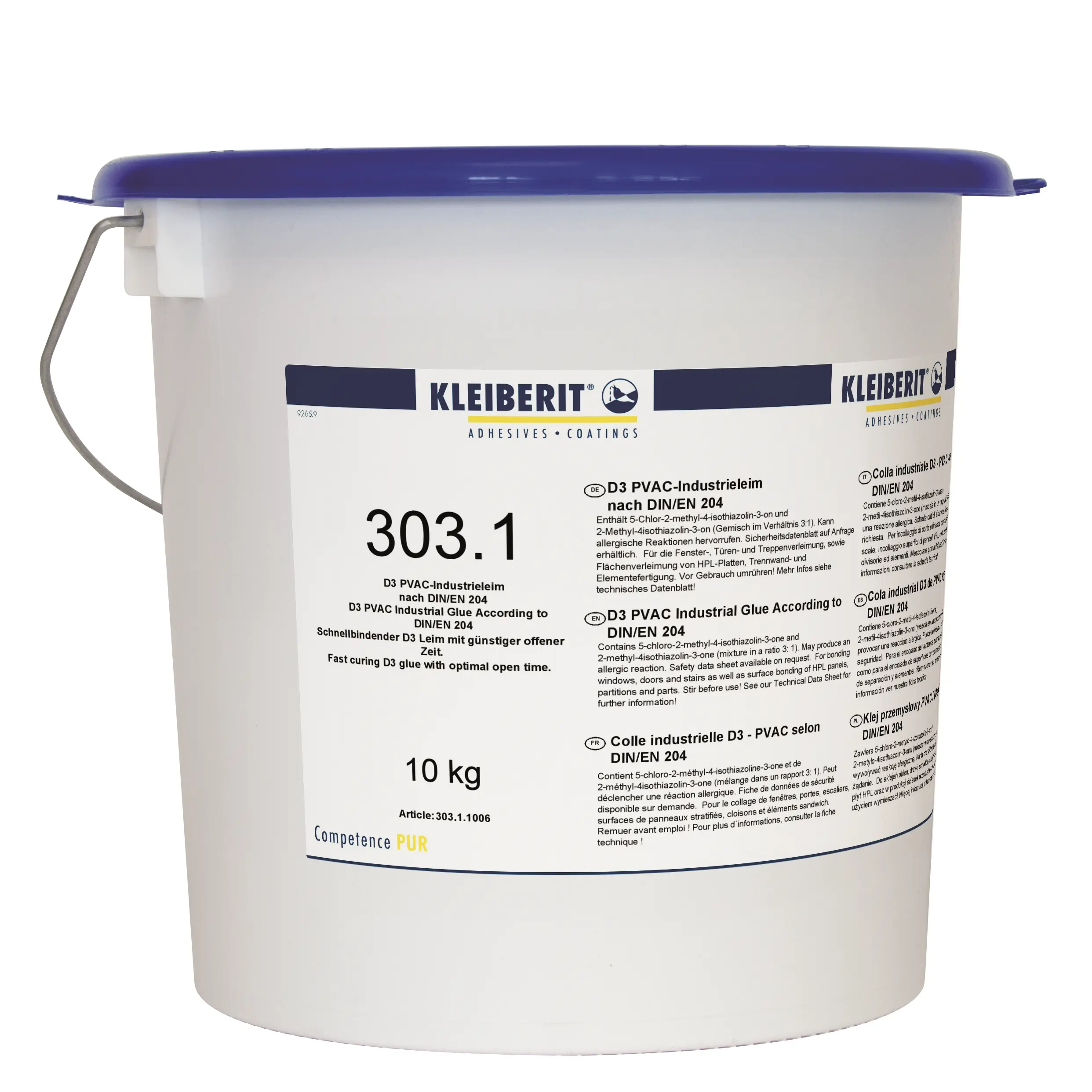 Colle blanche seau 10 kg - KLEIBERIT - 303.1.1006