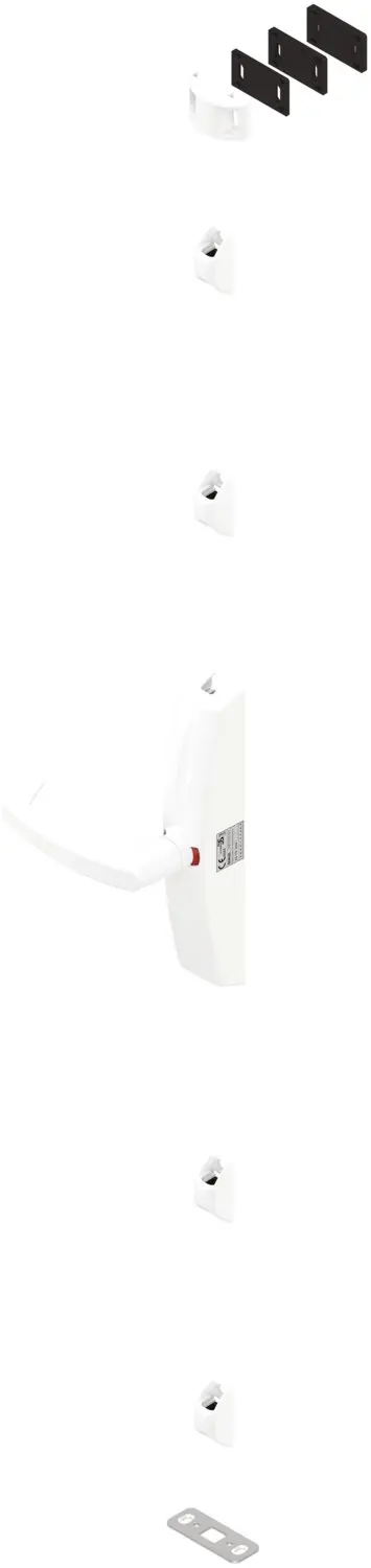 Crémone pompier dualis rotative blanc - CROISEE DS - DS7211-785