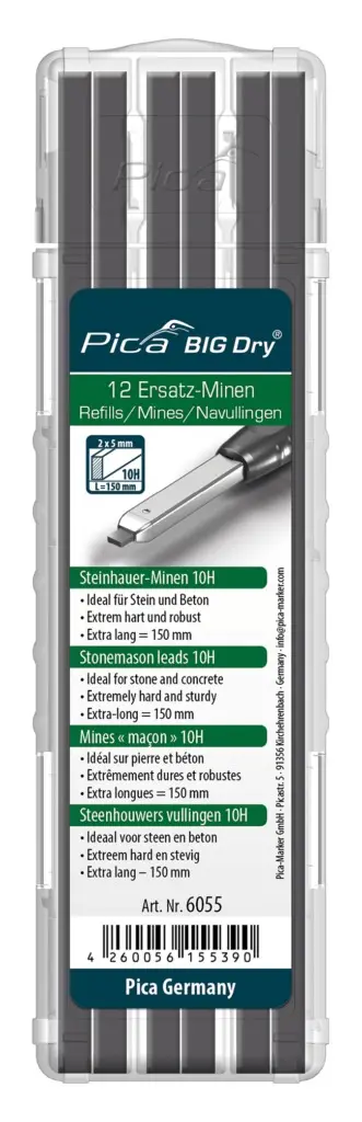 Lot de 12 mines big dry maçon - PICA - 6055