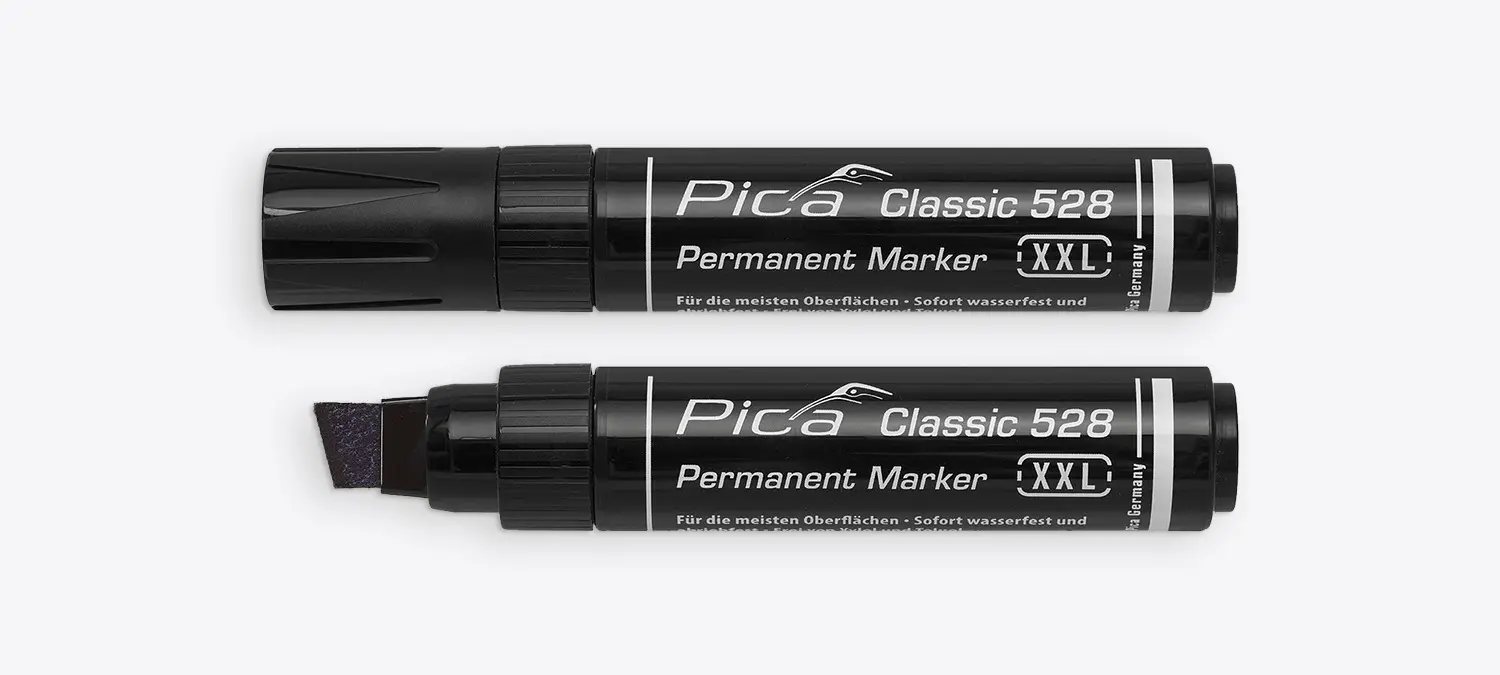 Marqueur permanent XXL biseauté noir 4-12 mm - PICA - 528/46