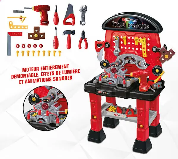 Etabli d'atelier pour enfants 78 pièces - KS TOOLS - 100084