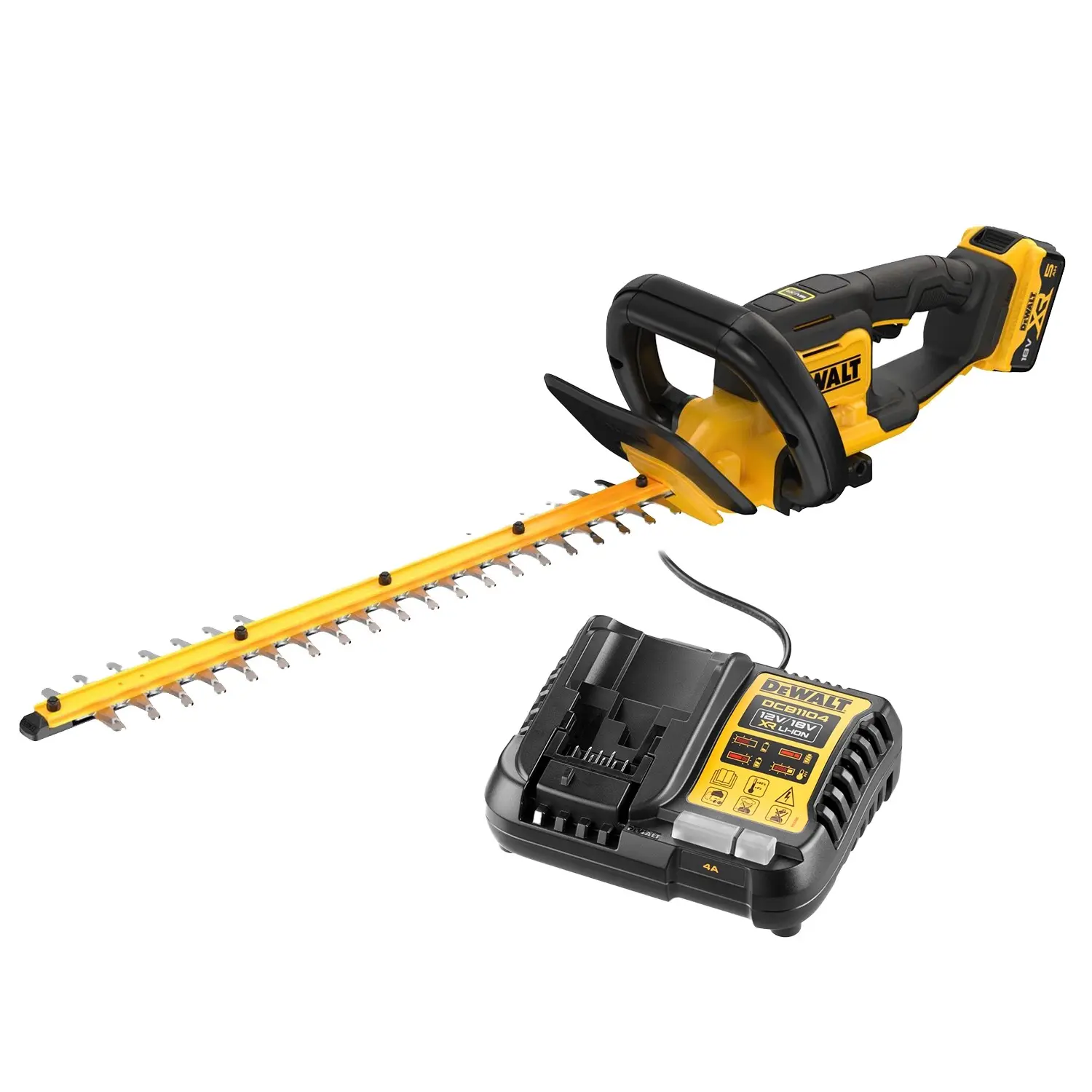 Taille haies 55 cm écartement de 19 mm XR 18V 5 Ah Li-ion - DEWALT - DCMHT562P1-QW