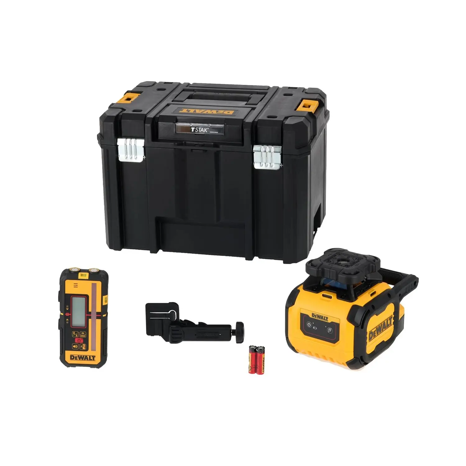 Niveau laser rotatif horizontal - faisceaux rouges - alcalines - DEWALT - DCLE05211R-XJ