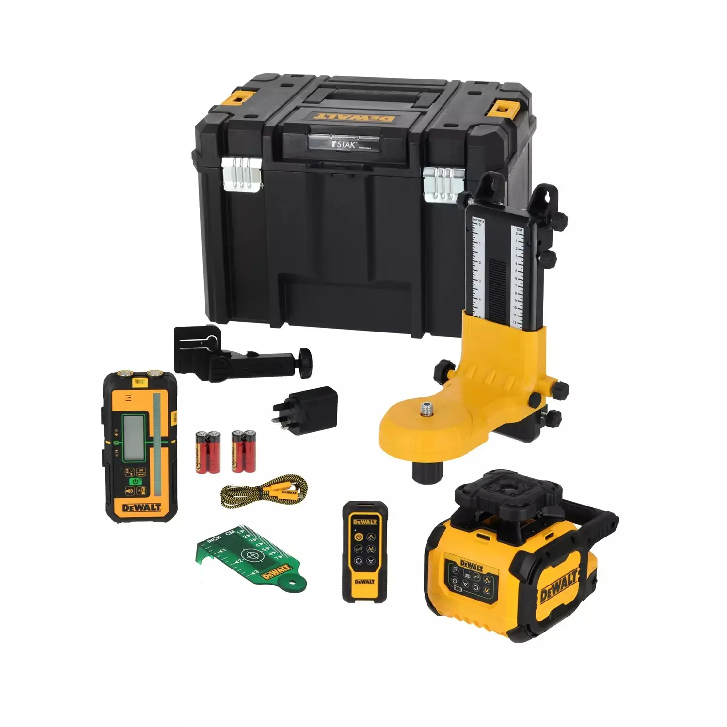 Niveau laser rotatif simple pente - faisceaux verts - USB-C - DEWALT - DCLE15221G-QW