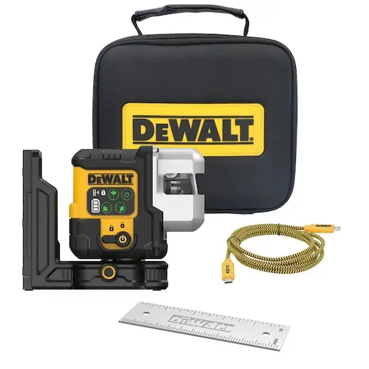 Niveau laser multilignes  3X180° - faisceaux verts - usb-c - DEWALT - DCLE14301GB-XJ
