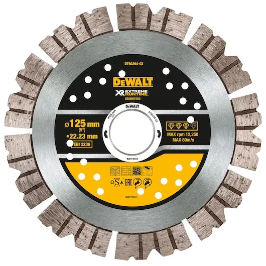 Disque béton extreme runtime pour rainureuse 125 x 22.23mm - DEWALT - DT90294-QZ