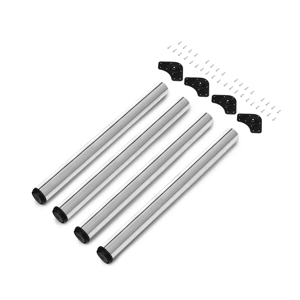 Lot de 4 pieds de table diamètre 60mm, H710mm - EMUCA - 20345