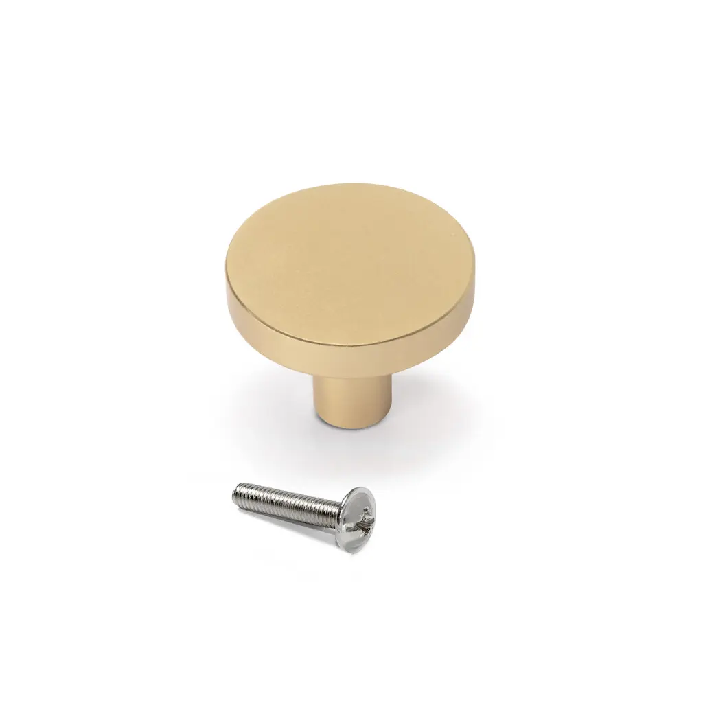 Bouton pour meubles Uppsala, diamètre 30mm,  aluminium - EMUCA - 93641