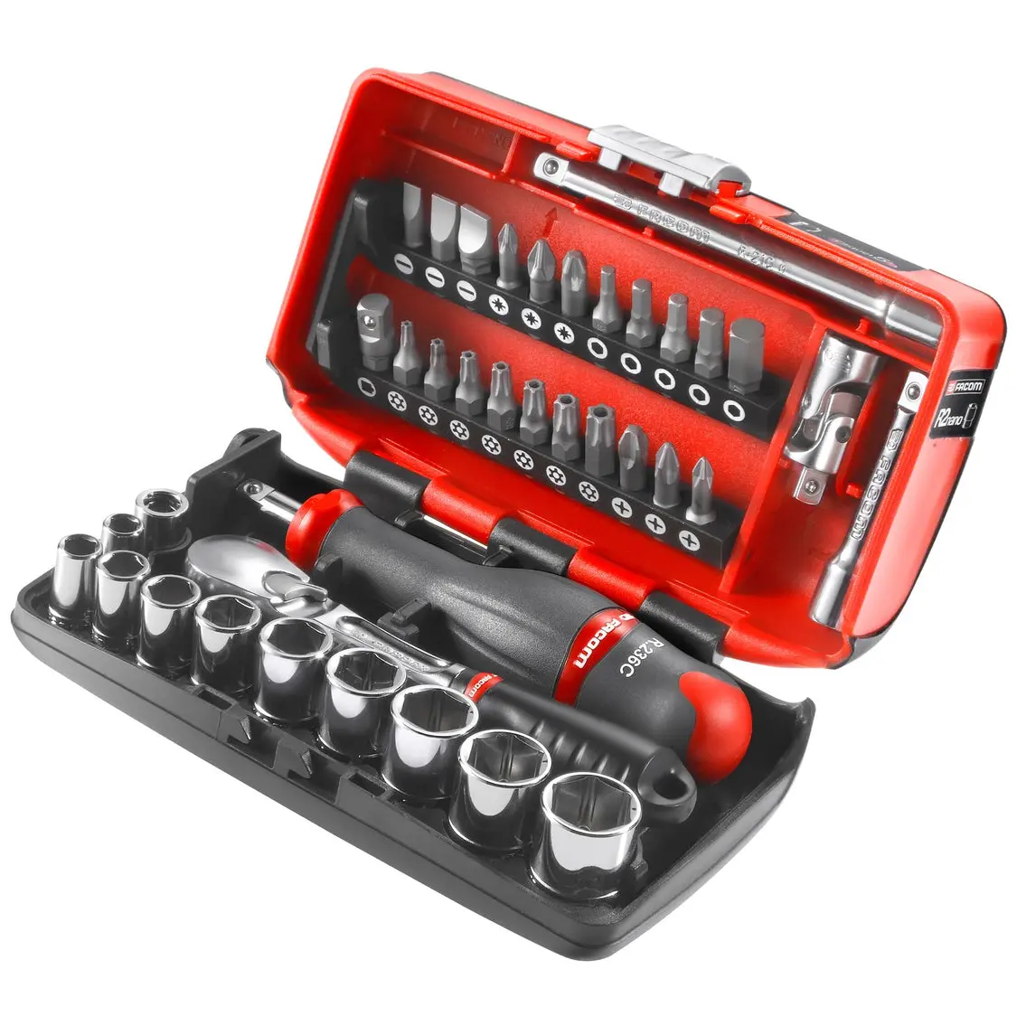 Coffret 38 pièces cliquet étanche +  douilles 1/4 6 pans - FACOM - RL.NANO1PB