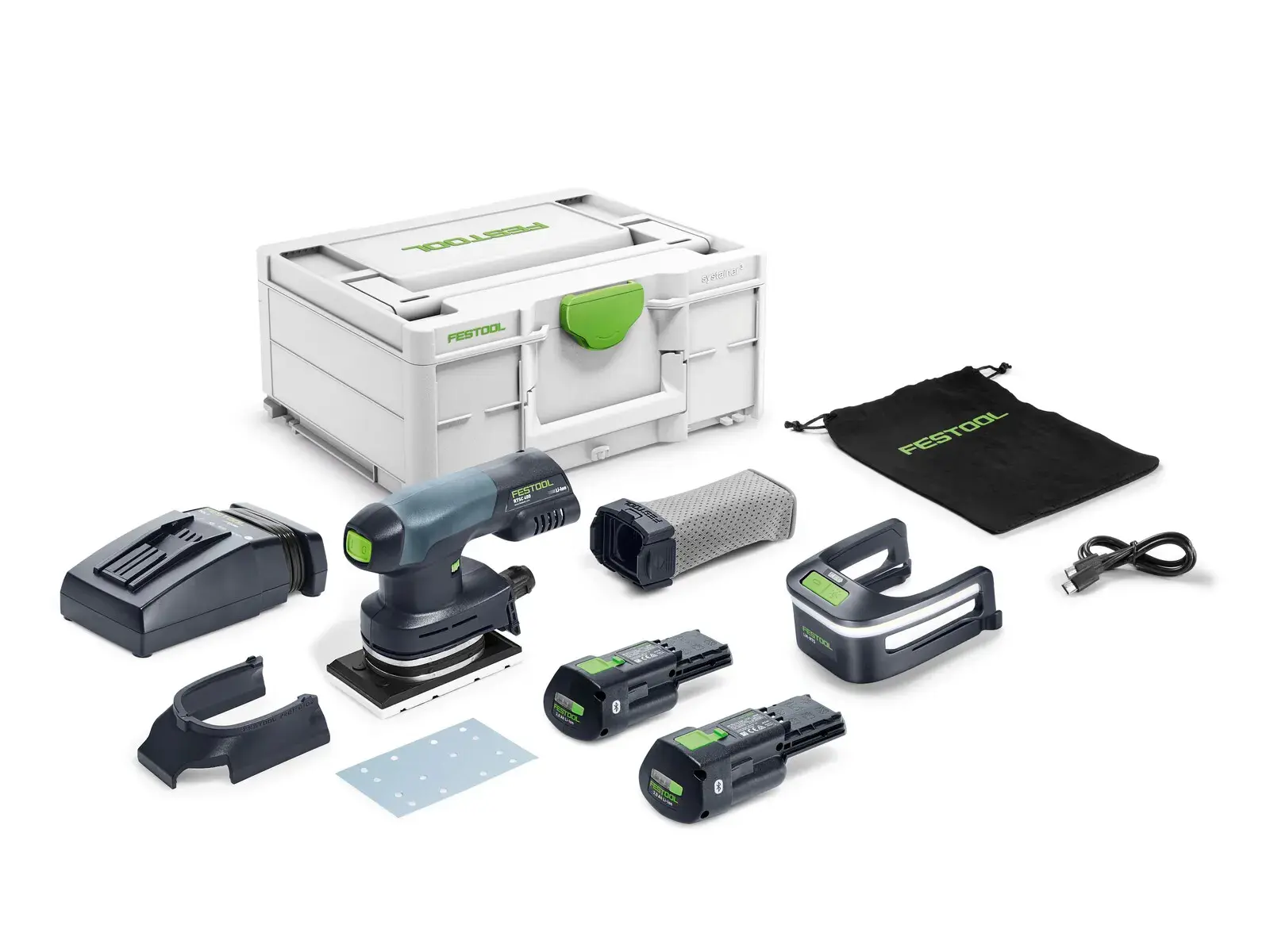 Ponceuse vibrante sans fil 18V RTSC 400 3,0 I-Plus - FESTOOL - avec 2 batteries 3Ah - chargeur - SYSTAINER - 578931