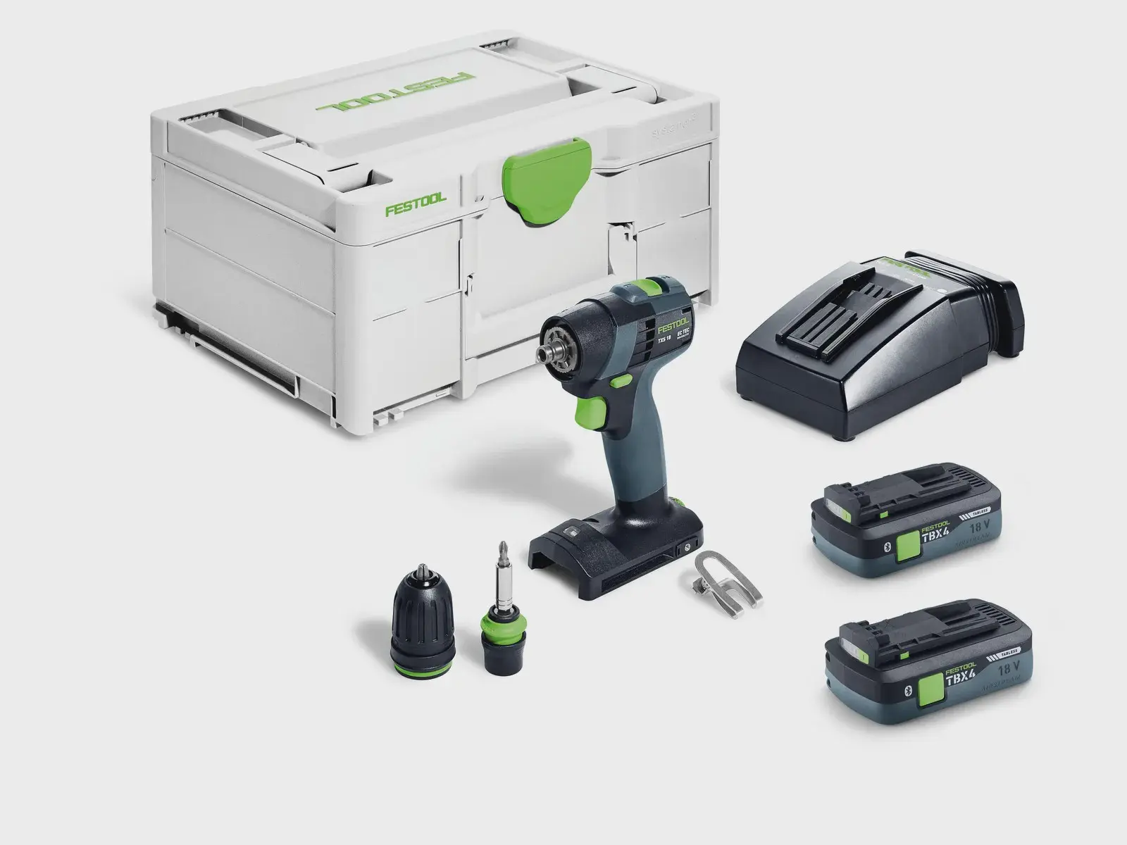 Perceuse-visseuse sans fil TXS 18 TBX 4,0 I-Plus - FESTOOL - avec 2 batteries 4Ah - chargeur - SYSTAINER - 579347