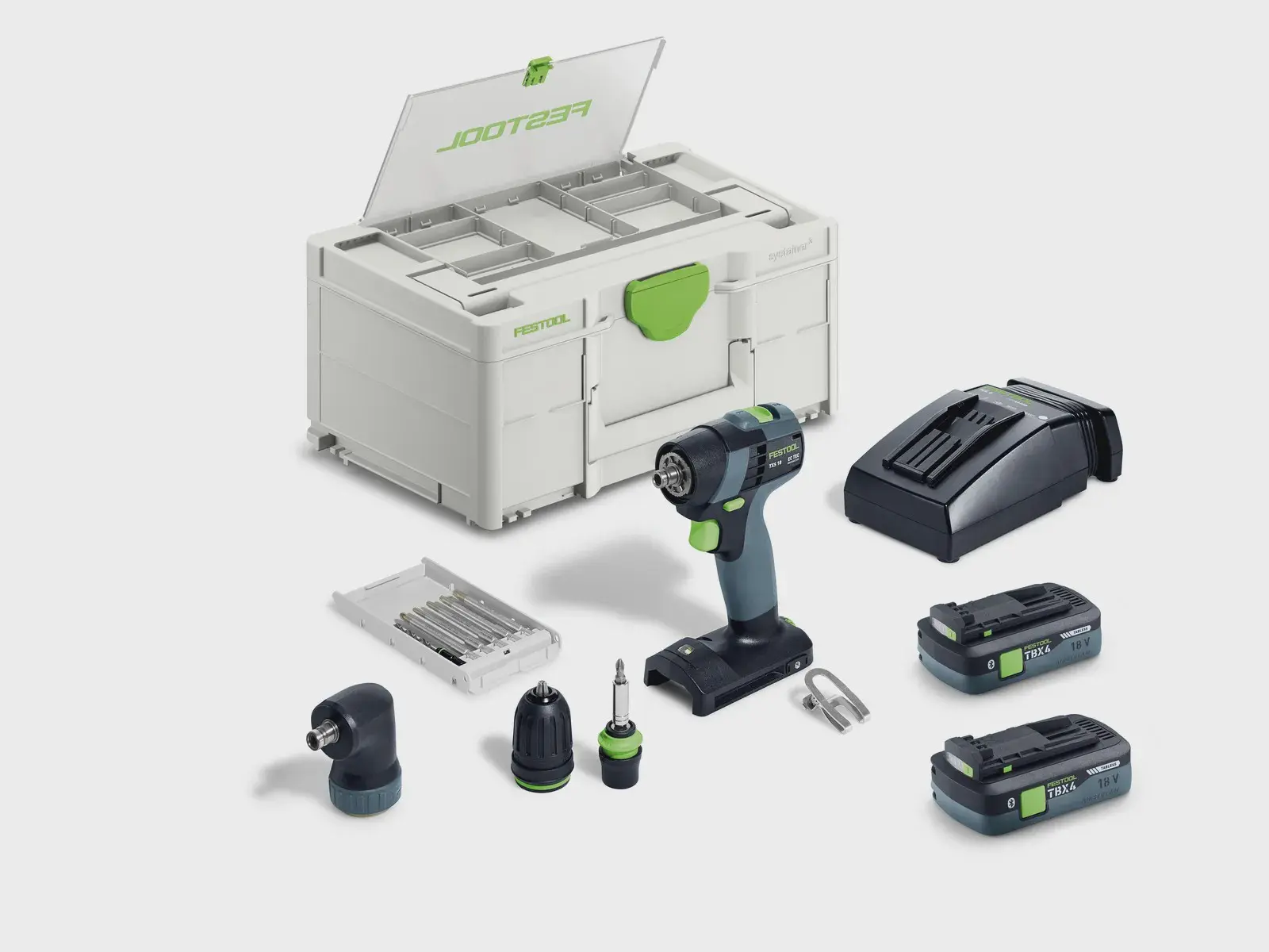 Perceuse-visseuse sans fil TXS 18 TBX 4,0 I-Set - FESTOOL - avec 2 batteries 4Ah - chargeur - SYSYTAINER - 579350