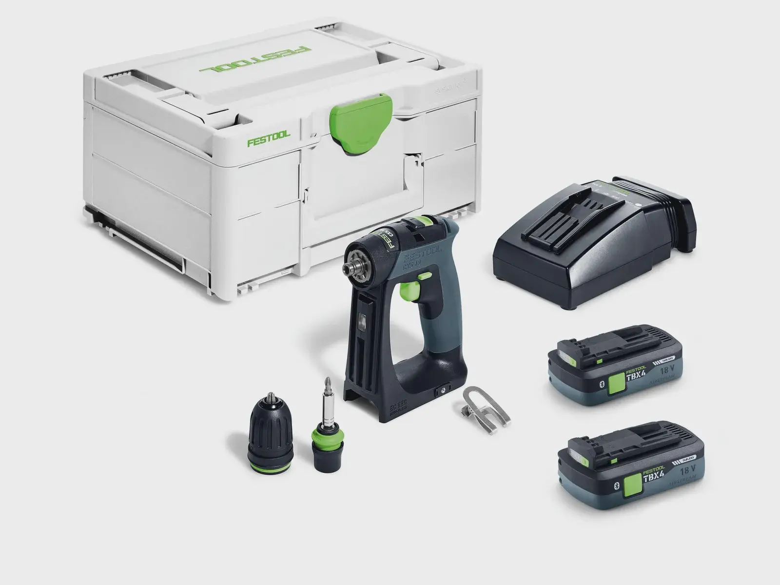 Perceuse-visseuse sans fil CXS 18 TBX 4,0 I-Plus - FESTOOL - avec 2 batteries 4Ah - chargeur - SYSTAINER - 579345