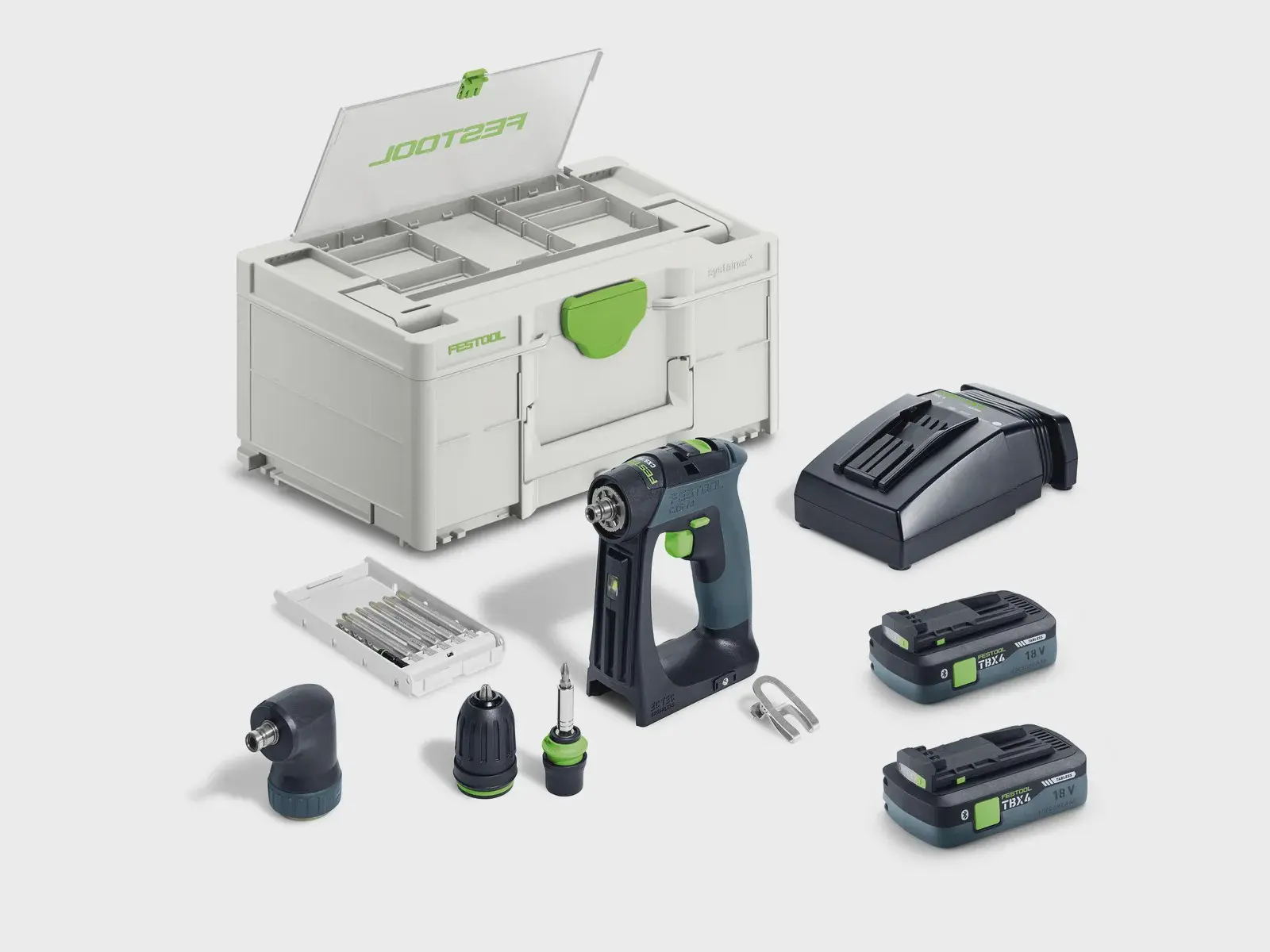 Perceuse-visseuse sans fil CXS 18 TBX 4,0 I-Set - FESTOOL - avec 2 batteries 4Ah - chargeur - SYSTAINER -  579354