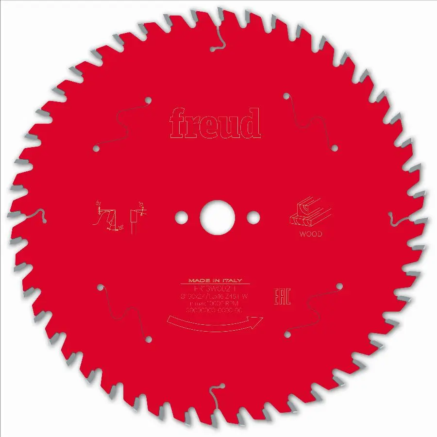 Lame pour scie circulaire portative FREUD - Ø190 2,4/1,6 AL16 Z48 BA 10° - F03FS09713 -FR13W002H