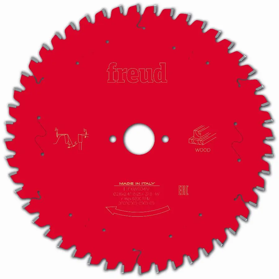 Lame pour scie circulaire portative FREUD - Ø216 2,4/1,8 AL25,4 Z48 BA -5° - F03FS09751 -FR16W004M