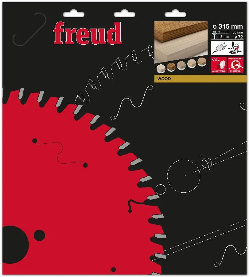 Lame pour scie circulaire portative FREUD - Ø315 2,4/1,8 AL30 Z72 BA -5° - F03FS09766 -FR30W001M