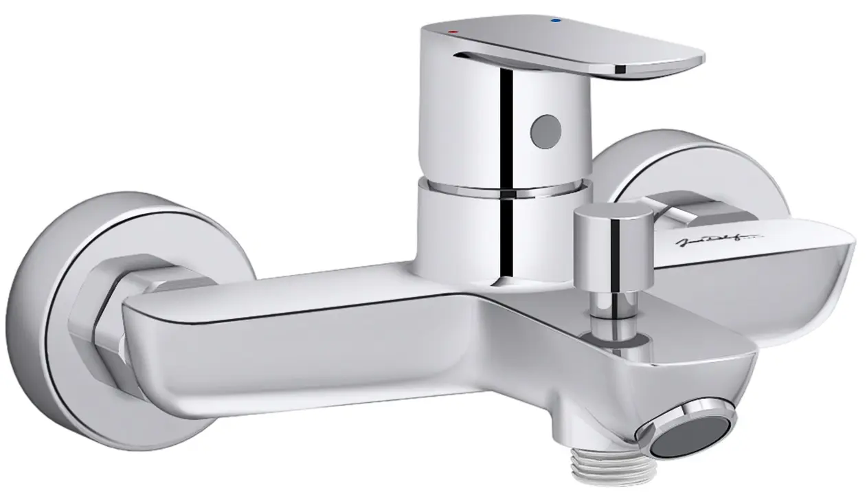 Mitigeur bain-douche mural July+, C2 - Raccords et rosaces murales. Chrome - JACOB DELAFON - E35671-4-CP