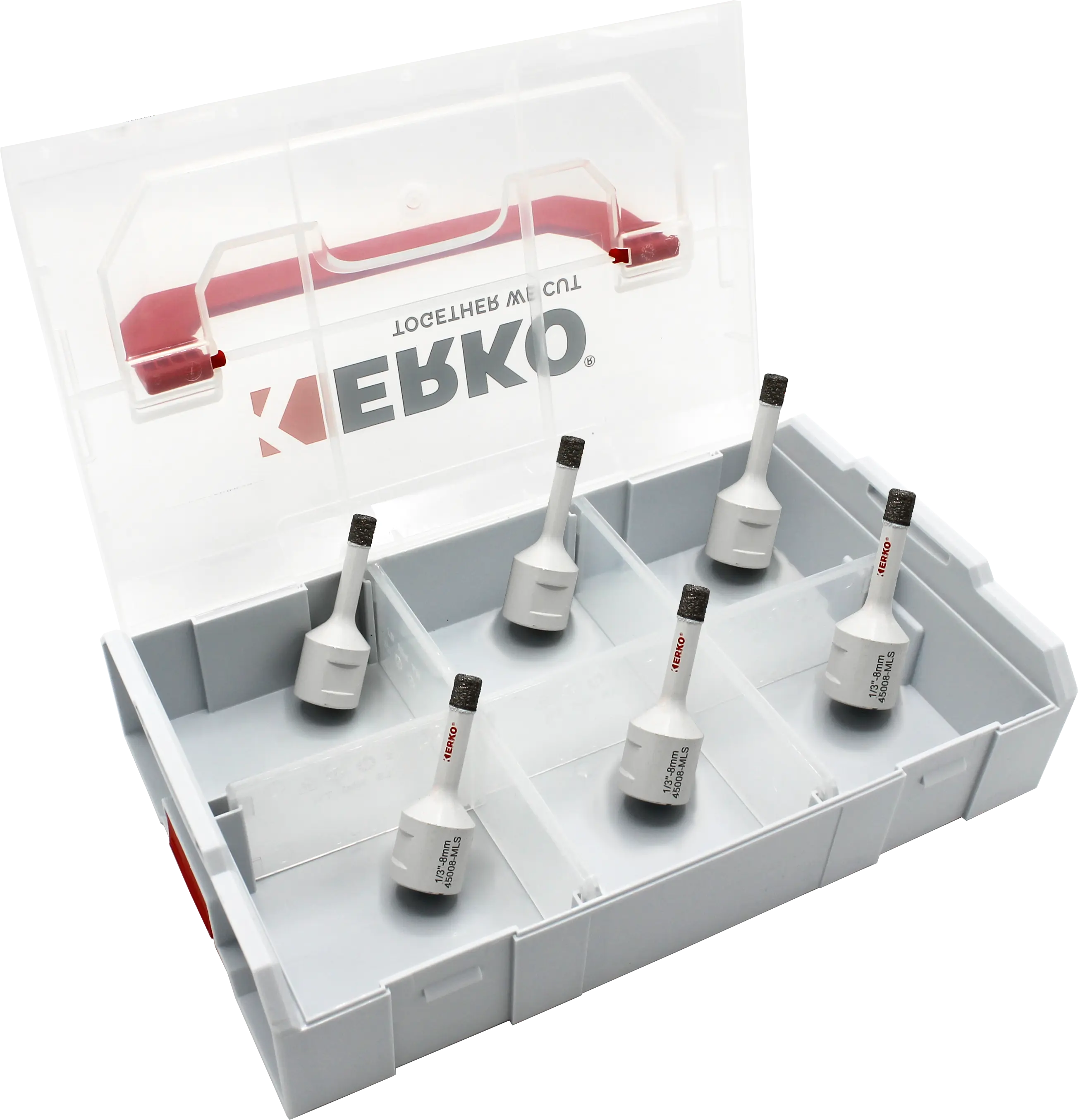  Coffret trépan diamant - ERKO - contient 3 x 6 mm et 3 x 8 mm - 84560A1