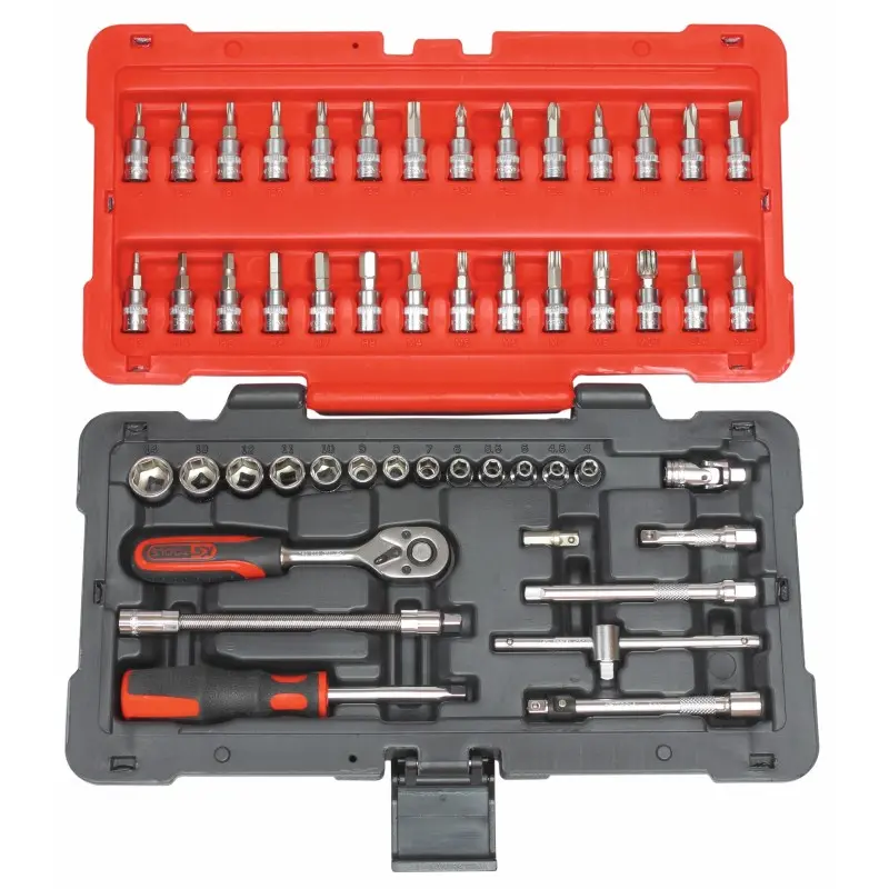 Coffret de douilles et accessoires ultimate 1/4 pouces- 50 pièces - KSTOOLS - 922.0650