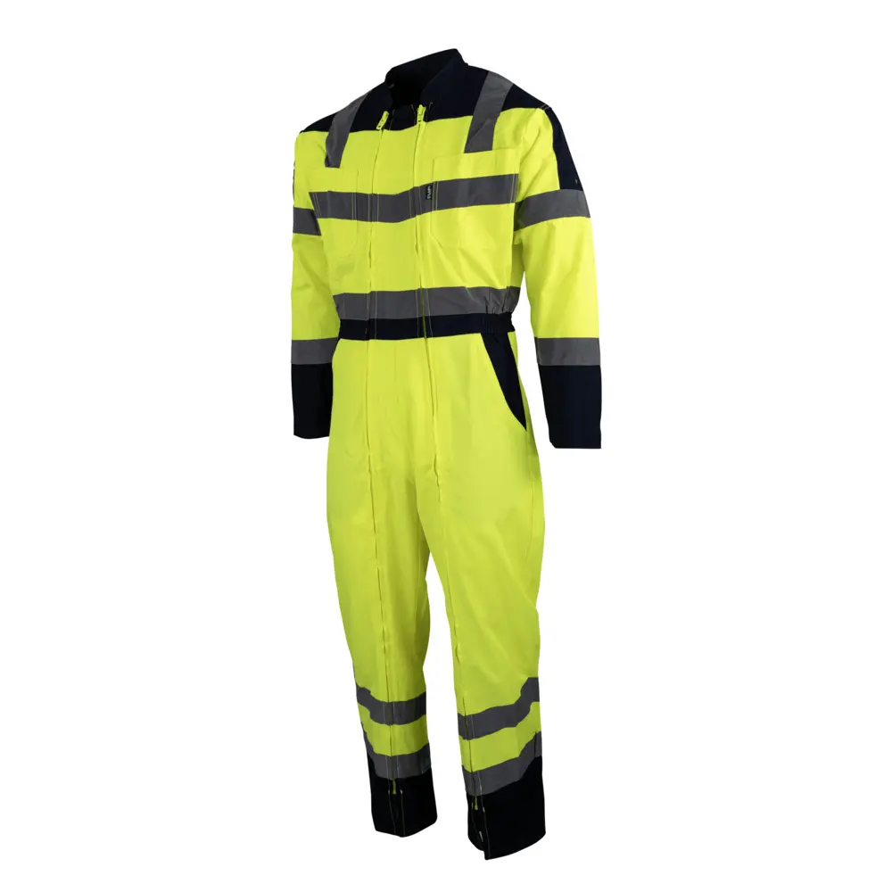 Combinaison HV 2 zips bicolore surveillance jaune marine - LMA - 4106 T1