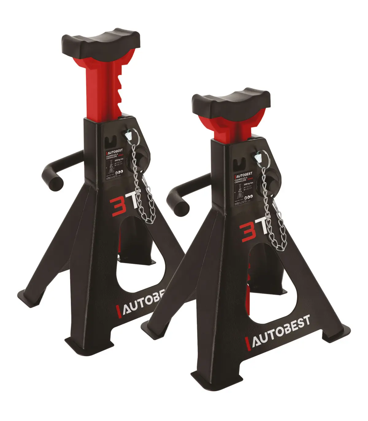 Jeu de 2 chandelles a crémaillère 3T - AUTOBEST - 331451
