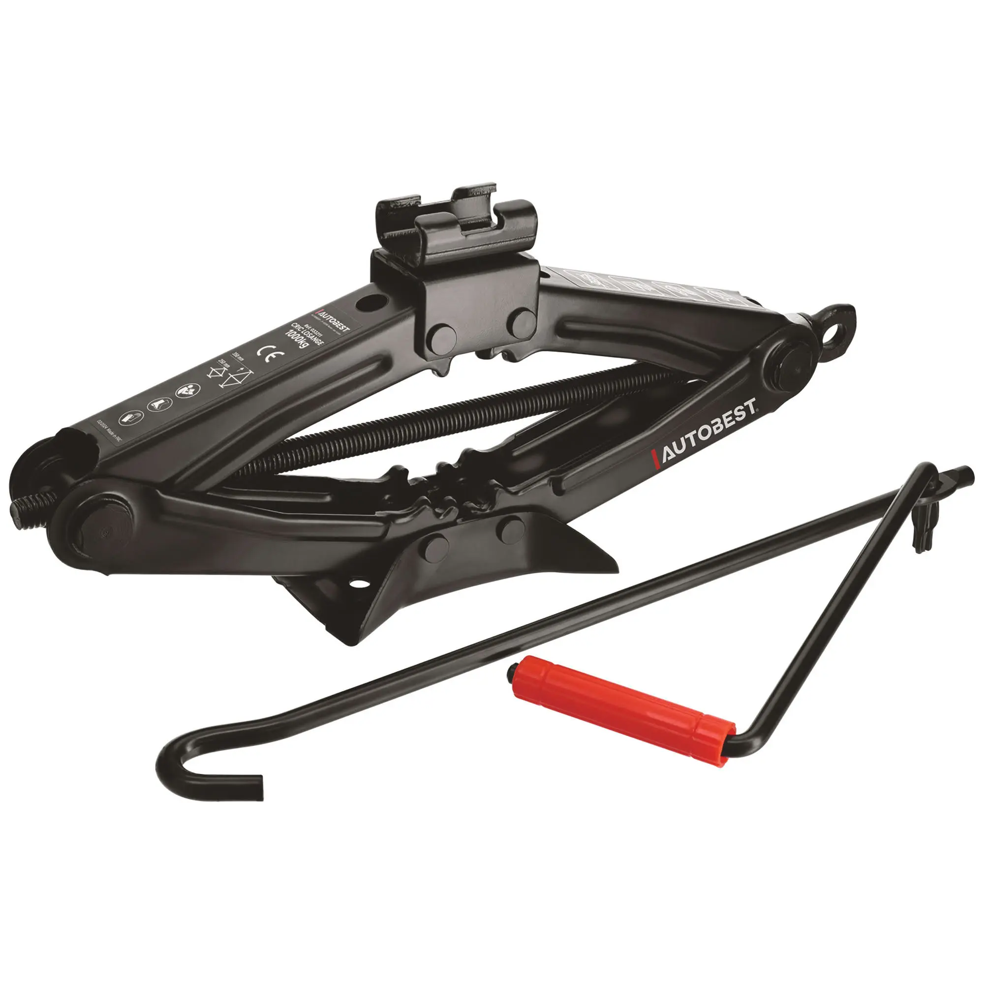 Cric losange 1T de 250 a 330 mm, avec poignee pliable - AUTOBEST - 33211