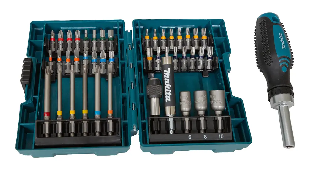 Coffret 43 accessoires de vissage + tournevis à cliquetE-MAKITA - 25096