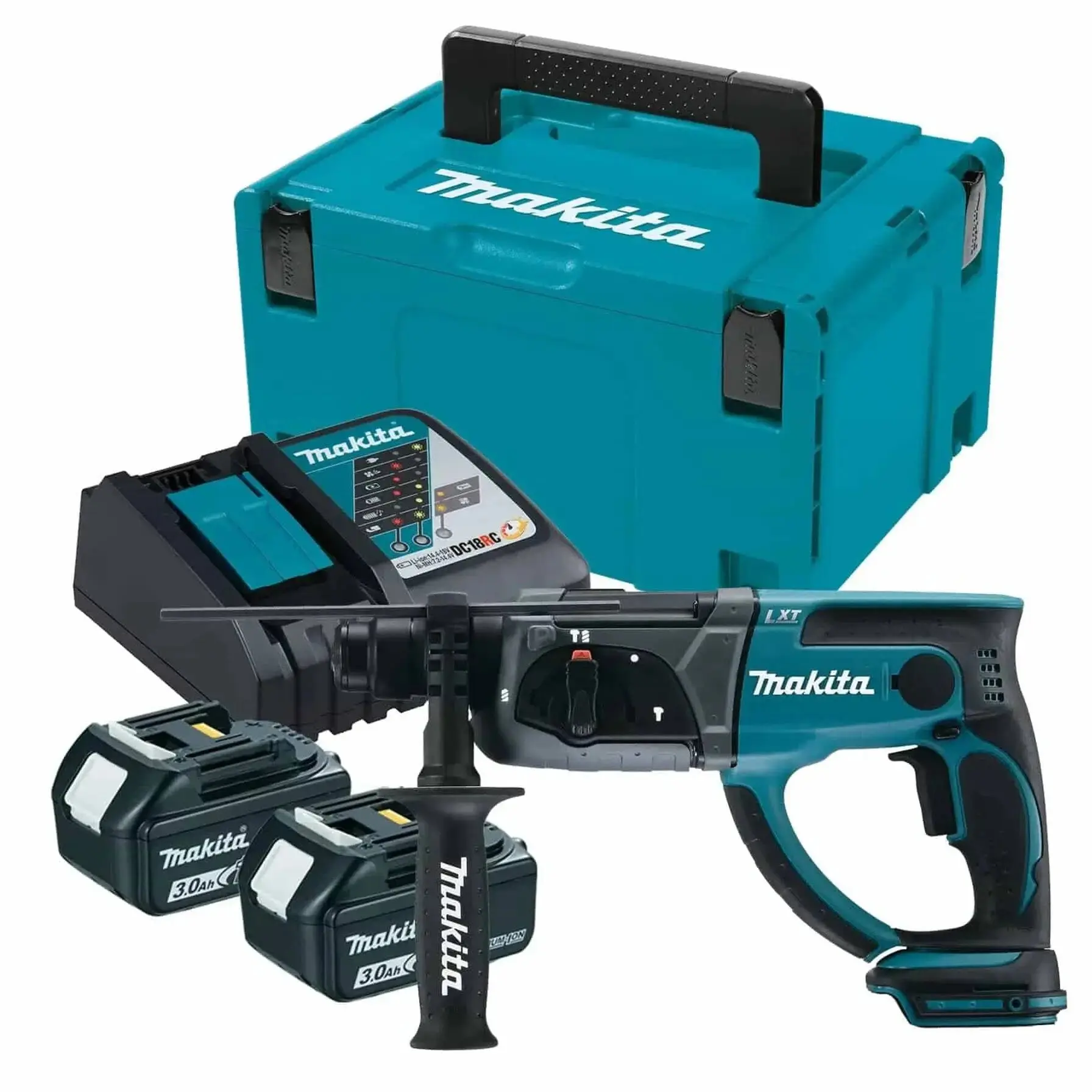 Perfo-burineur SDS-PLUS 18V LXT ® - MAKITA - avec 2 batteries 18V 3,0Ah - chargeur - MAKAC - DHR202RFJ