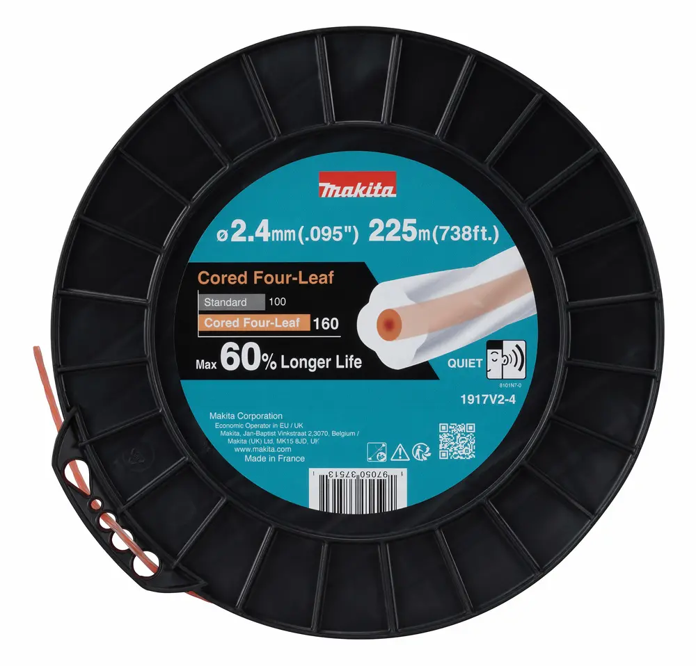 Fil nylon torsadé avec noyau Ø2,4 mm x 225 m - MAKITA - 1917V2-4