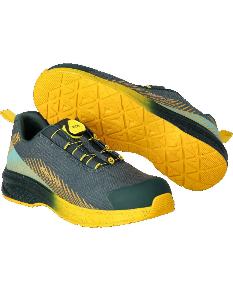 Chaussures de sécurité basses Footwear customized Vert fôret/Jaune soleil - MASCOT - F1601