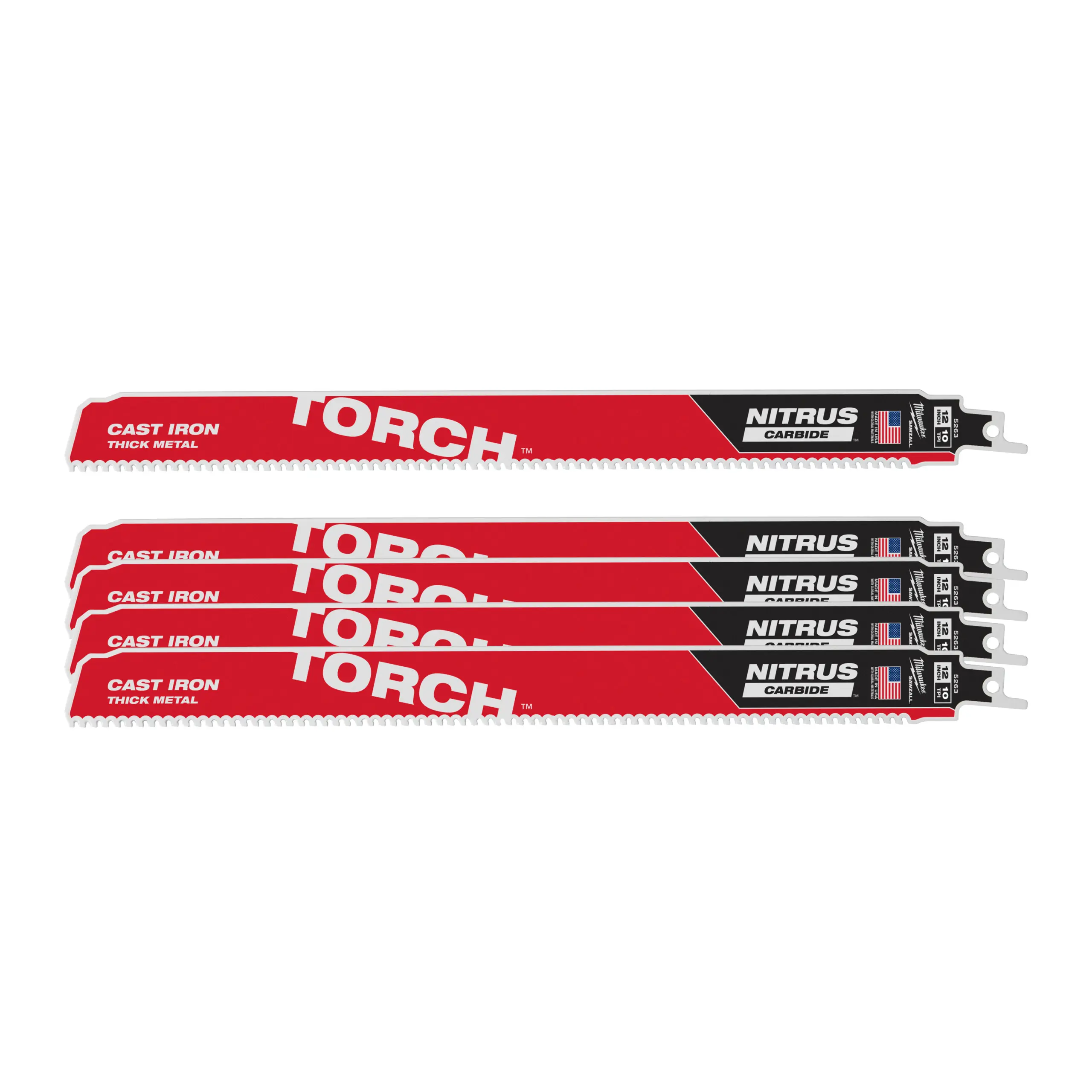 Lame scie sabre torch nitrus 300X10 5PC - MILWAUKEE - 48476553