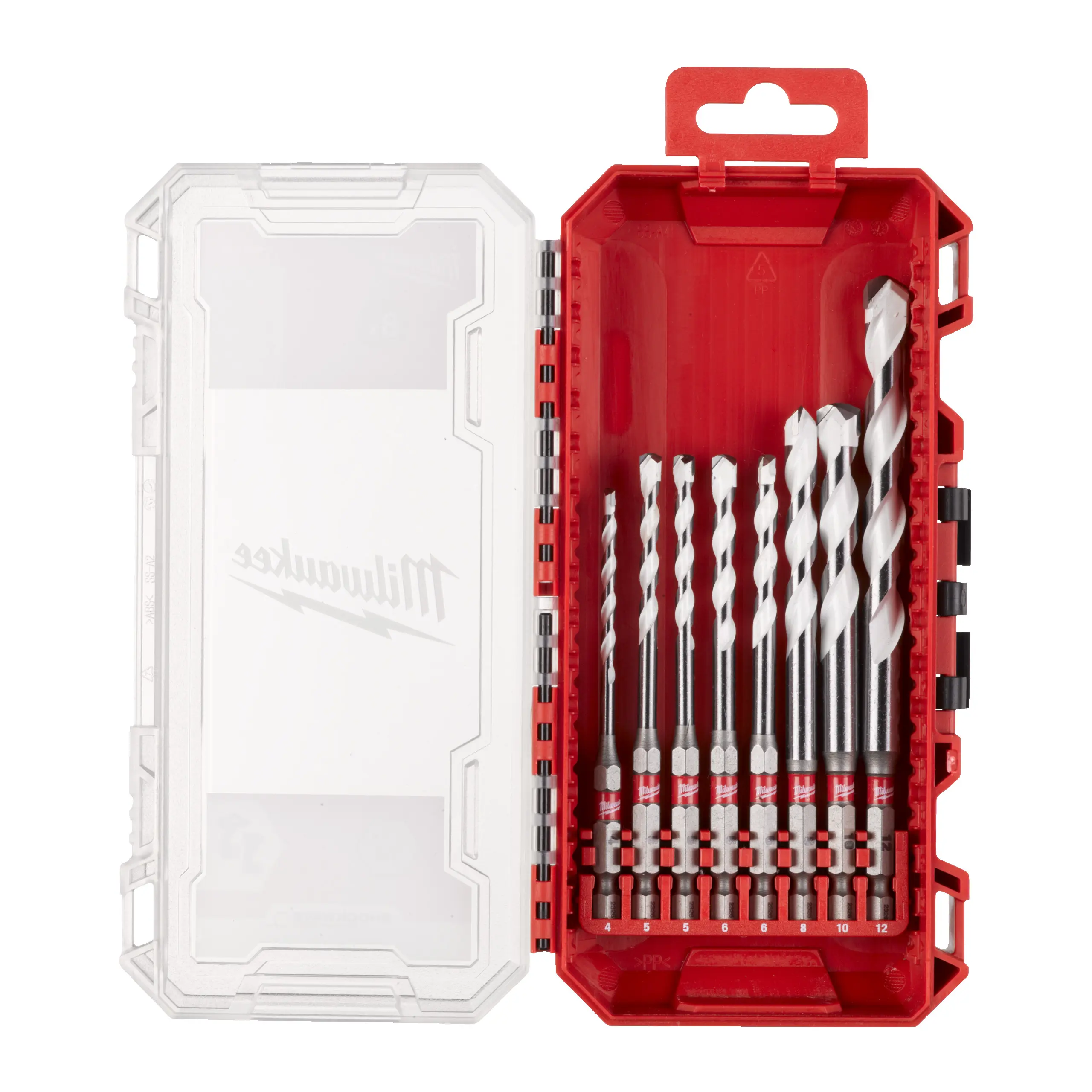Coffret 8 forets multimatériaux 6 pans SHOCKWAVE 4 à 12 mm - MILWAUKEE - 4932493871