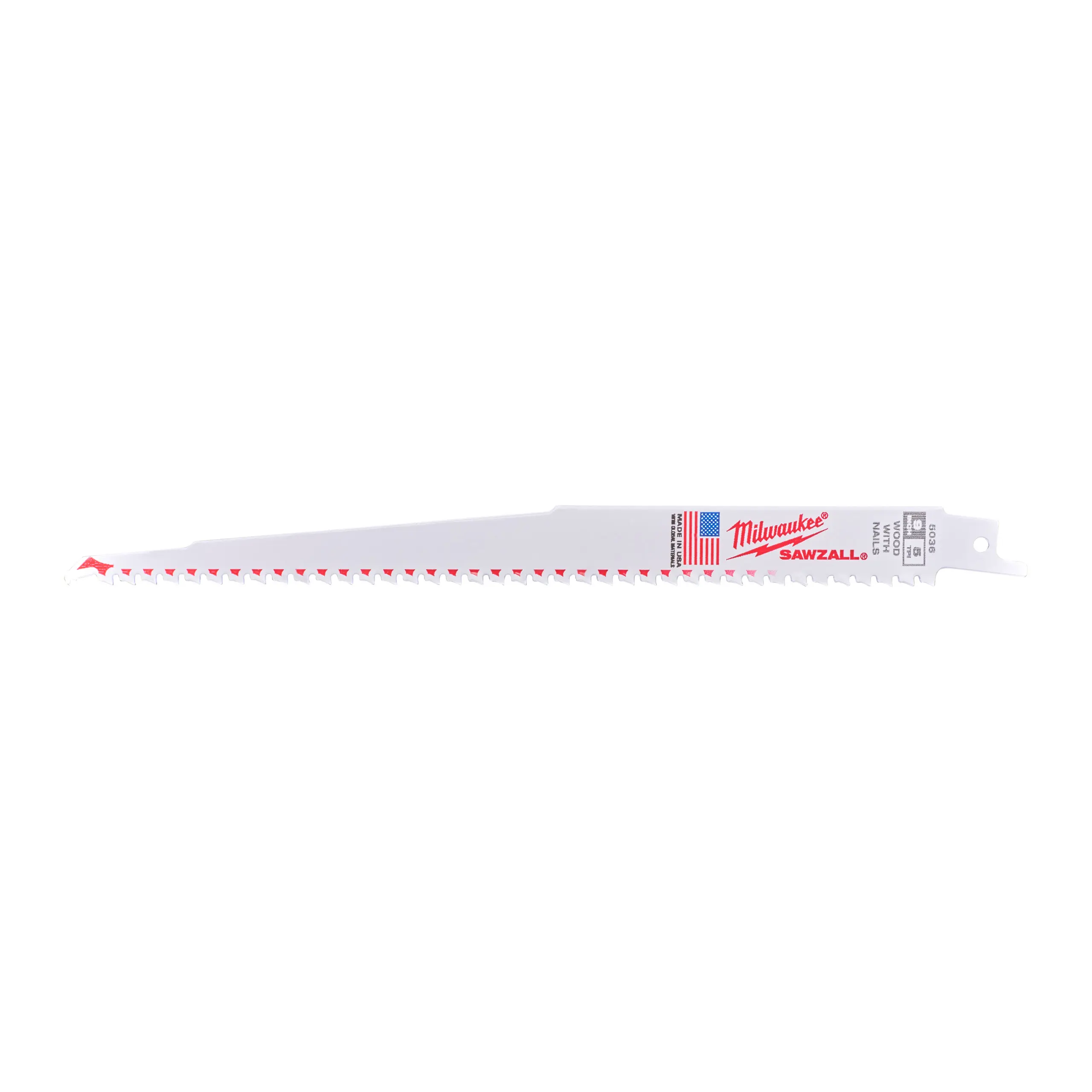 Lame scie sabre de démolition 230 mm x 5 TPI - 5 pièces - MILWAUKEE - 48475036