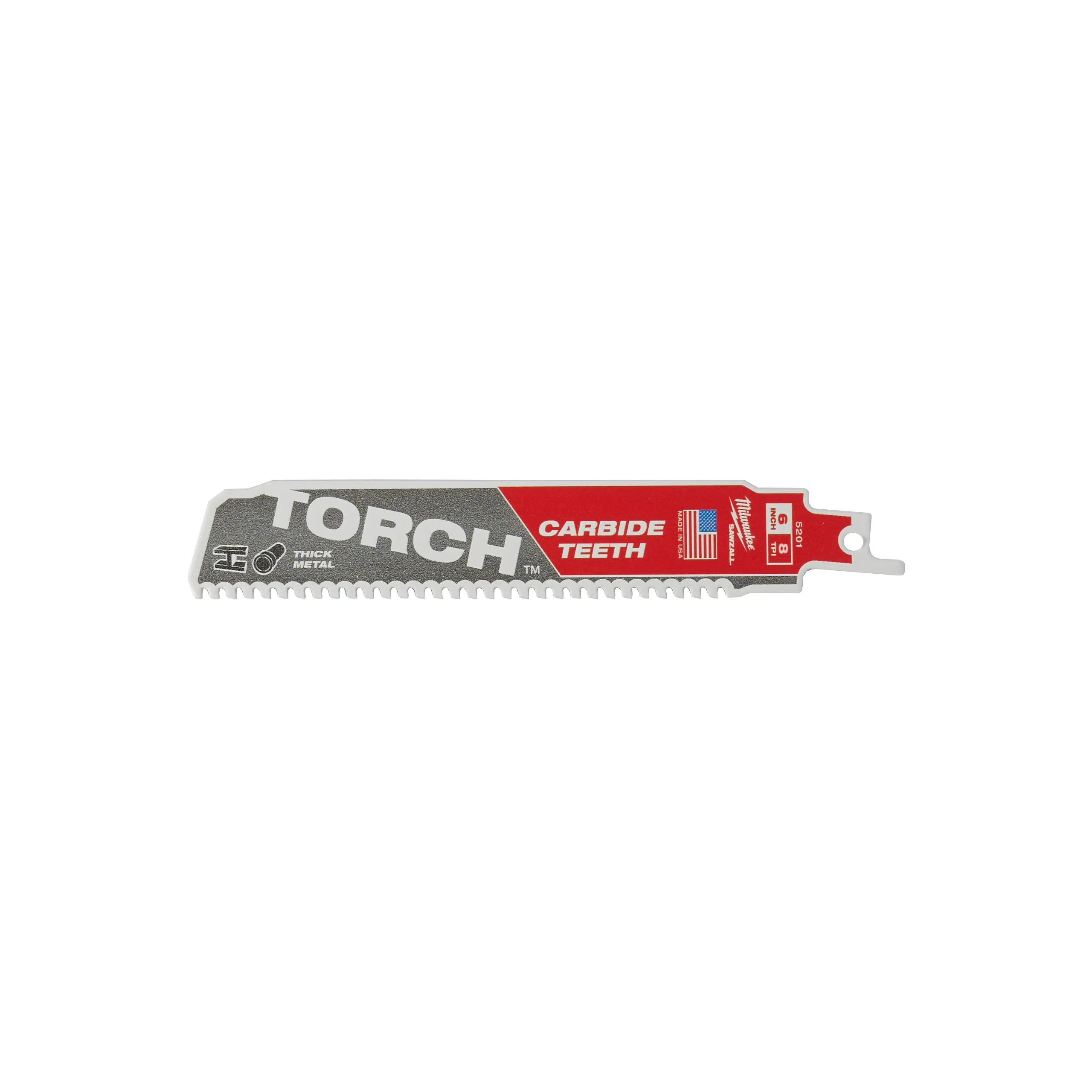 Lame scie sabre TCT TORCH 150 mm x 7 TPI - 5 pièces - MILWAUKEE - 48475501