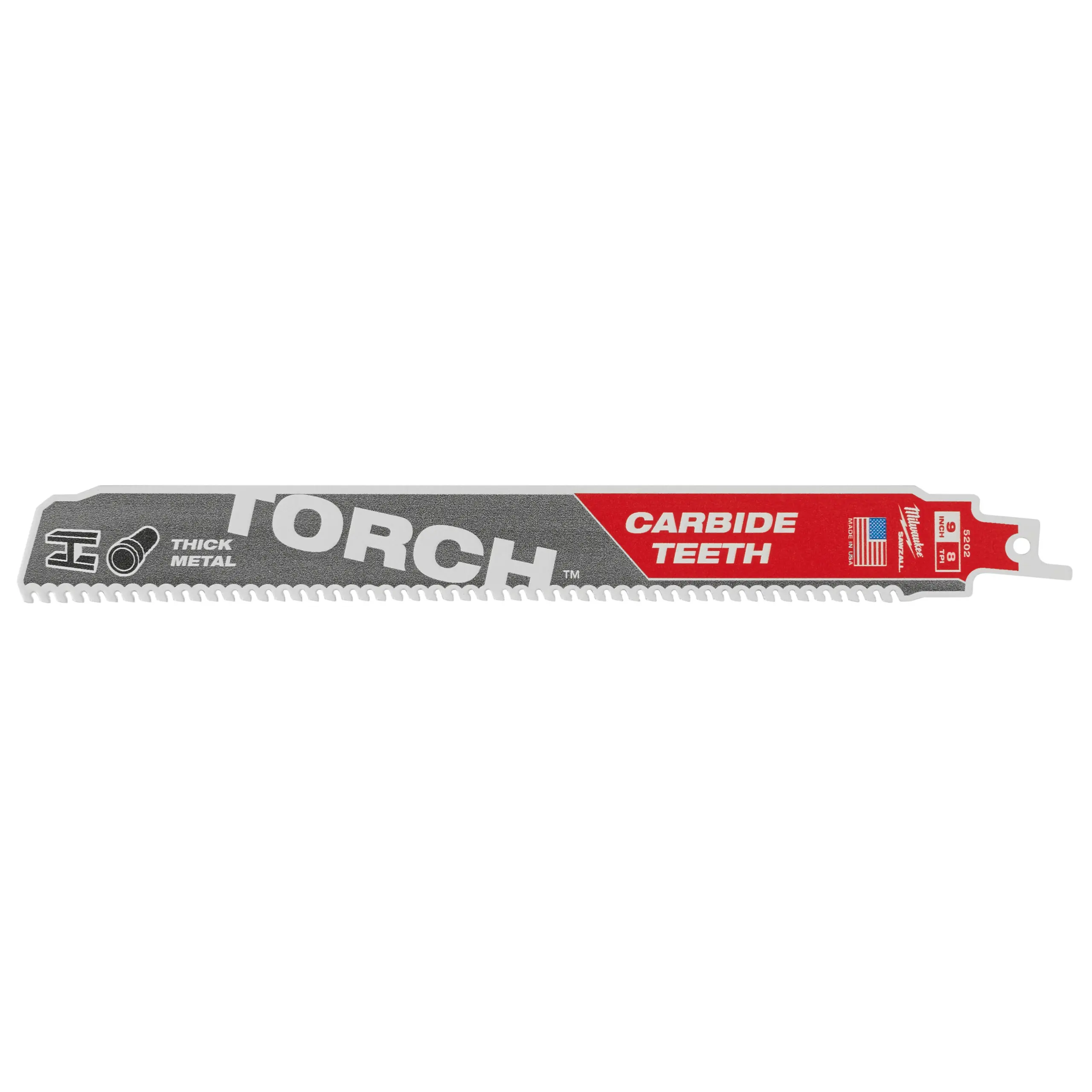 Lame scie sabre TCT TORCH 230 mm x 7 TPI - 5 pièces - MILWAUKEE - 48475502