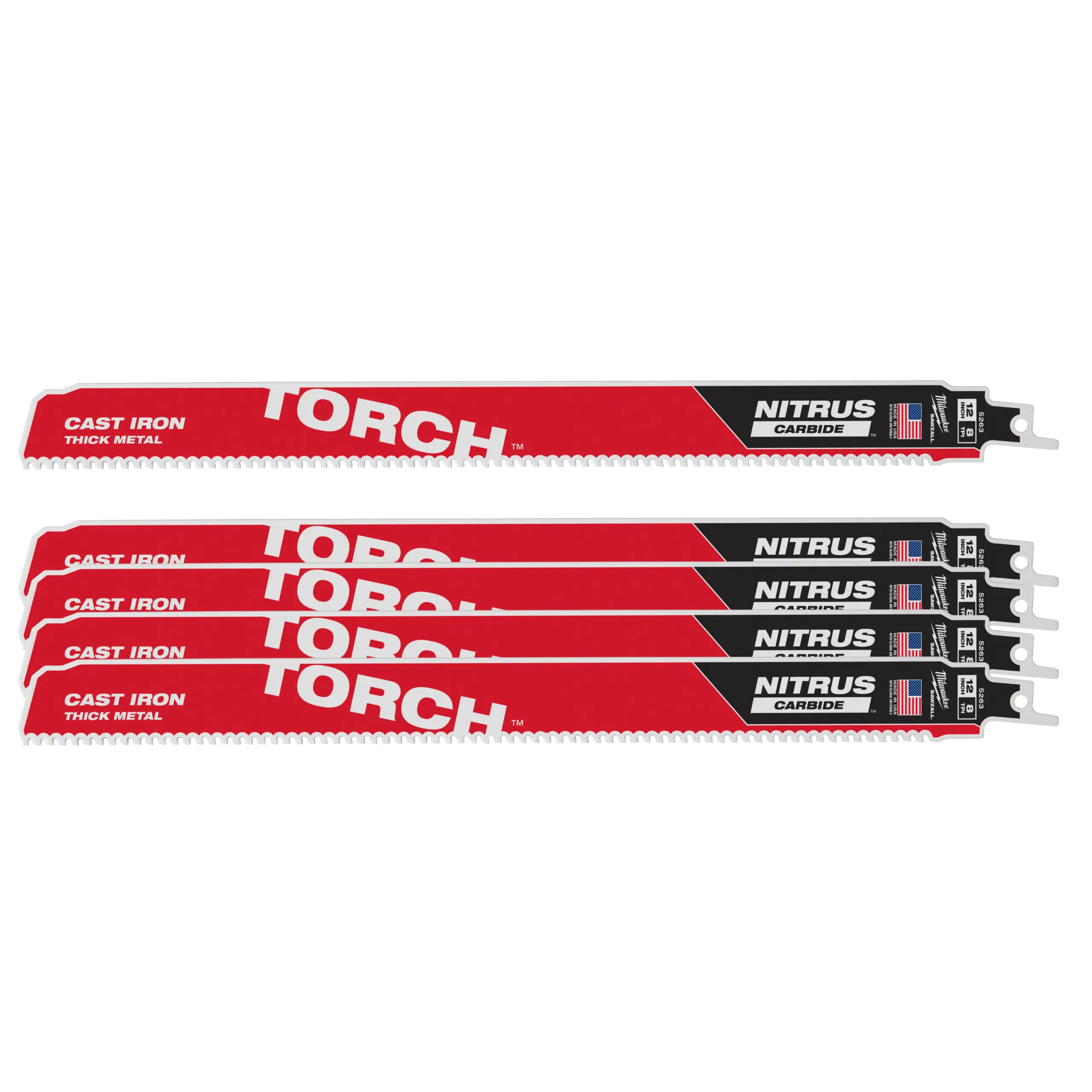 Lame scie sabre tct torch nitrus 300(X5) - MILWAUKEE - 45242368891