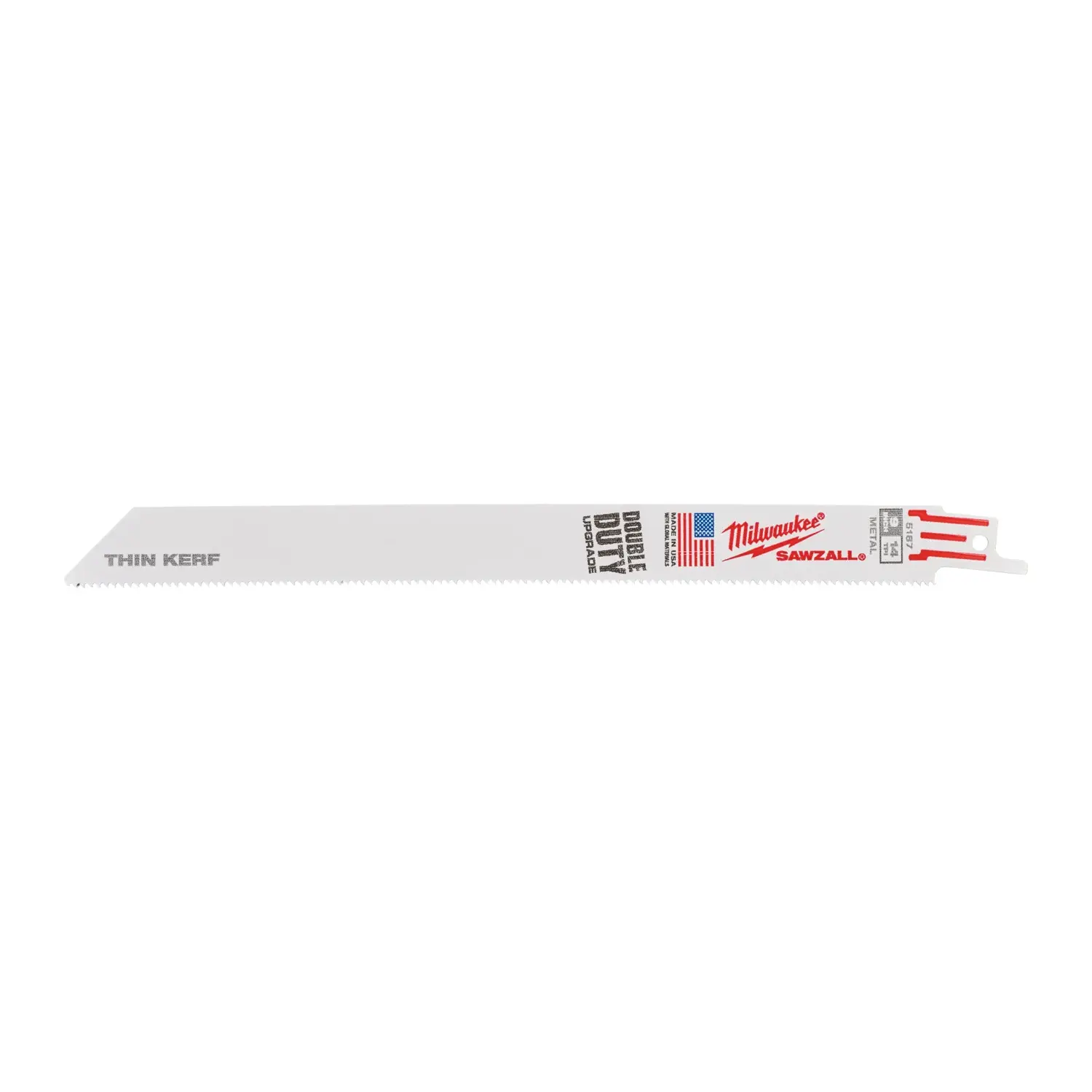 Lame scie sabre trait de scie fin en métal - 230 mm x 14 Tpi - 5 pièces - MILWAUKEE - 48475187