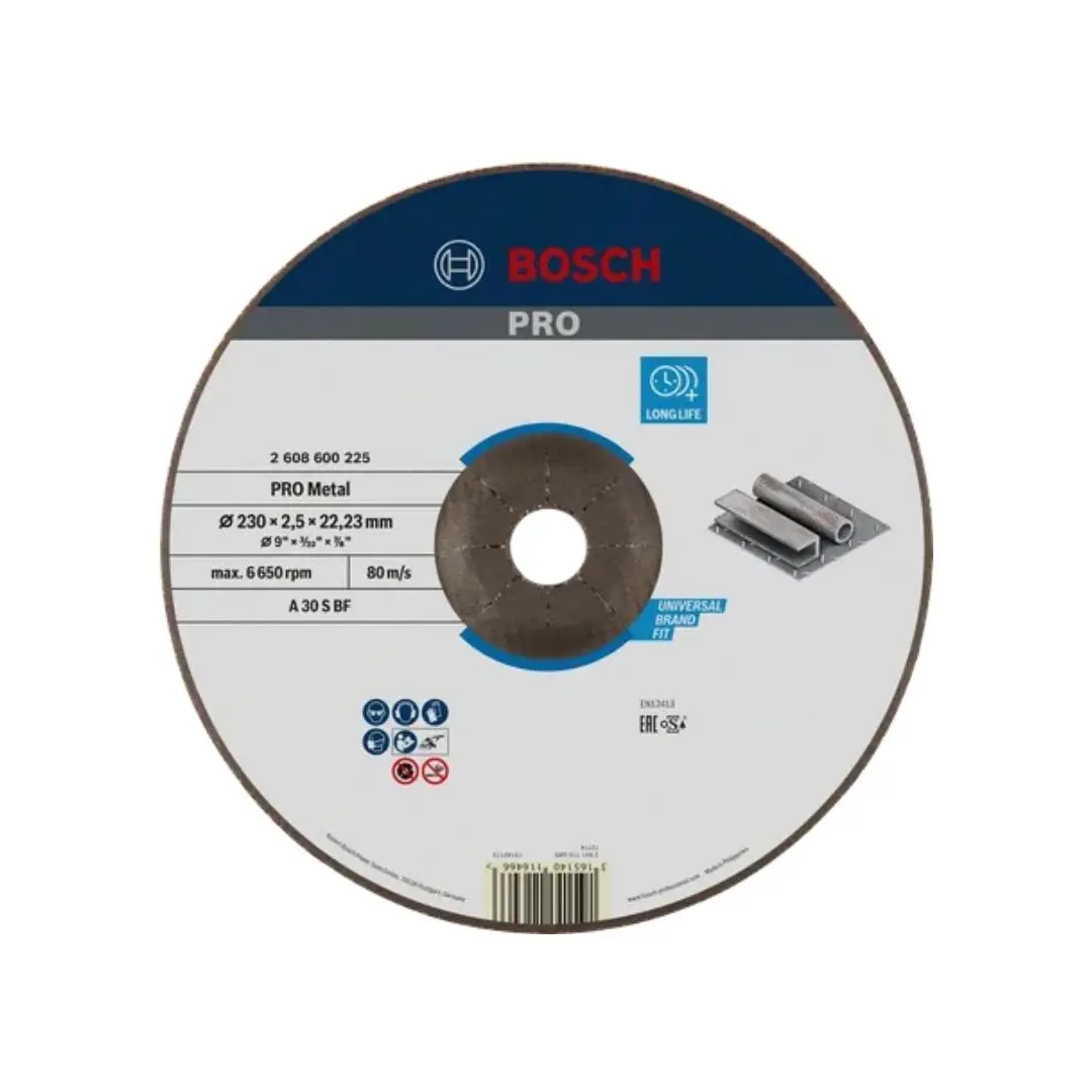 Disque EXPERT à tronçonner à moyeu déporté Spécial métaux Ø230X2.5 MM - BOSCH - 2608600225
