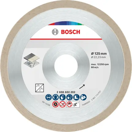 Disque à tronçonner diamanté BOSCH Standard Spécial Céramique 115X22.23 MM - 2608602201