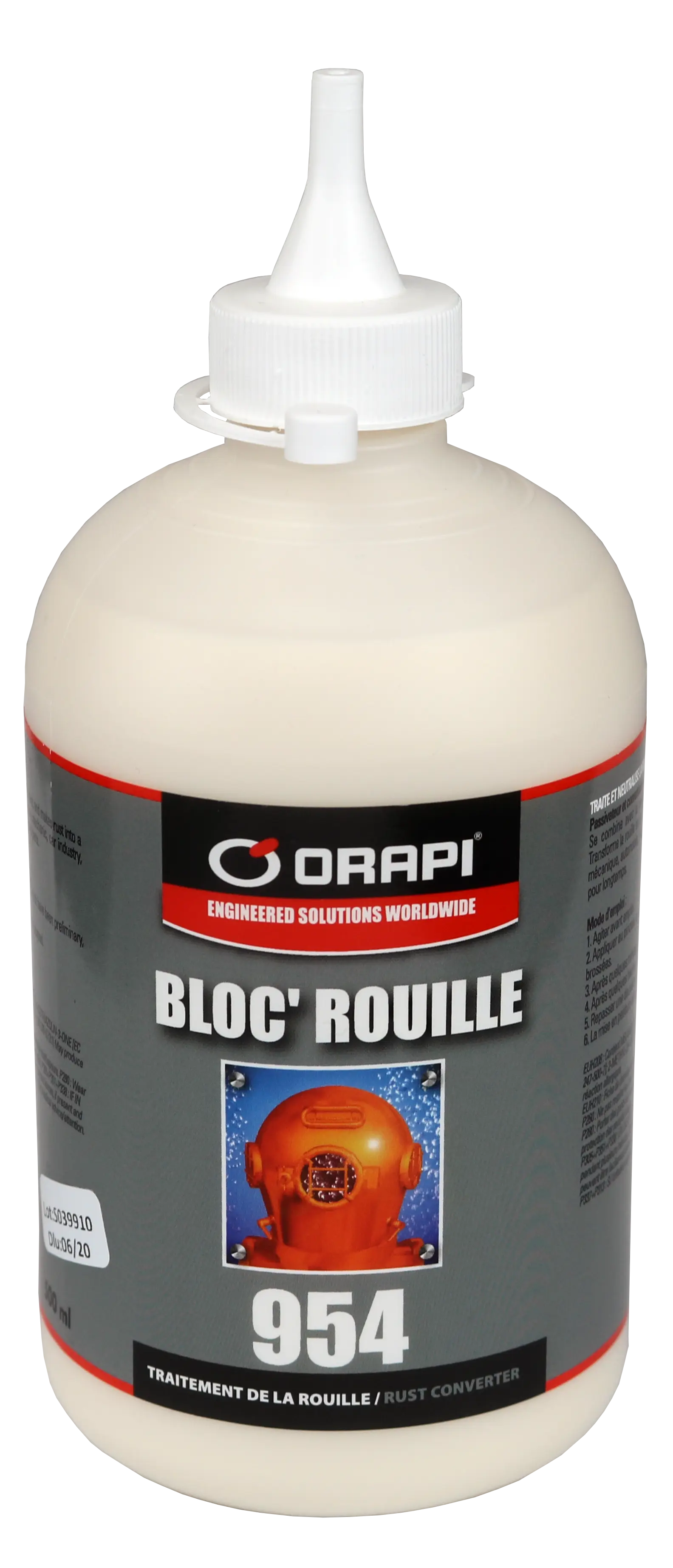Traitement de la rouille Bloc'Rouille - Flacon 500 ml - ORAPI - 2954R3