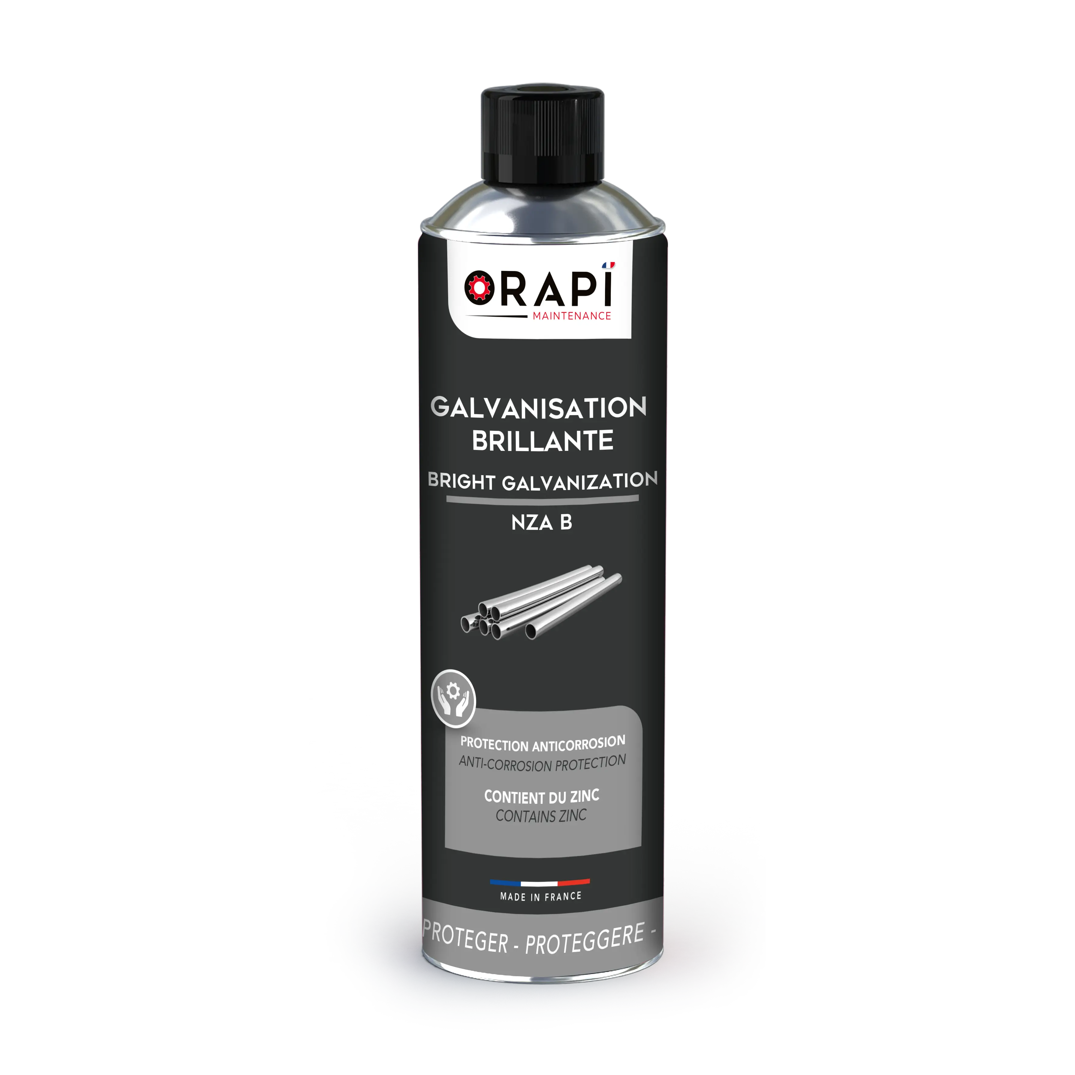 Galvanisation et peintures NZA BRILLANT protection anticorrosion - Aérosol 650 ml - ORAPI - 4706A4