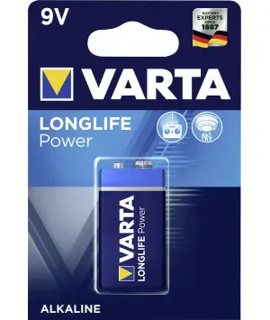 Pile alcaline 9V 6LR61 Longlife VARTA - 4922121411