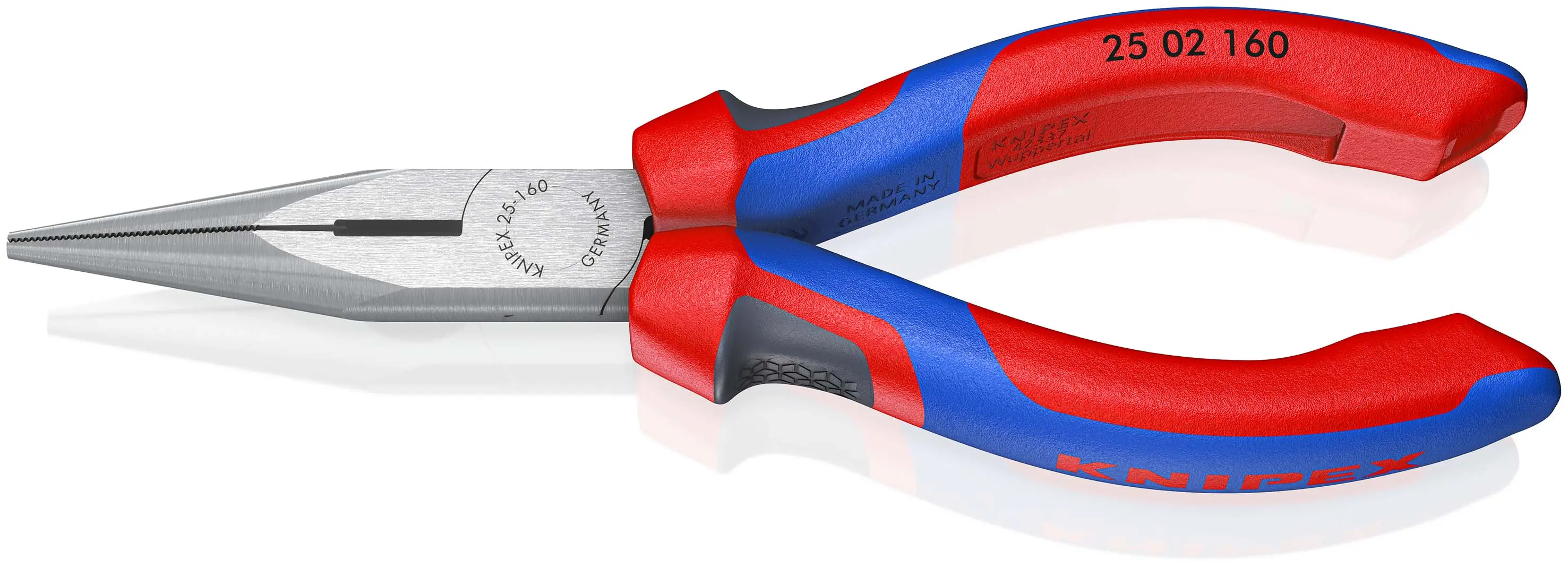 Pince demi-ronde avec tranchant - KNIPEX - 160 mm avec tranchant - 25 02 160