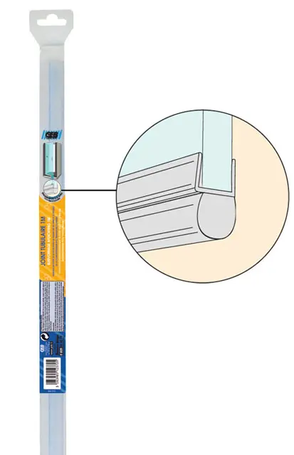 Joint tubulaire pour bas de porte de douche - 1M - EP 5-8MM - GEB - 512370