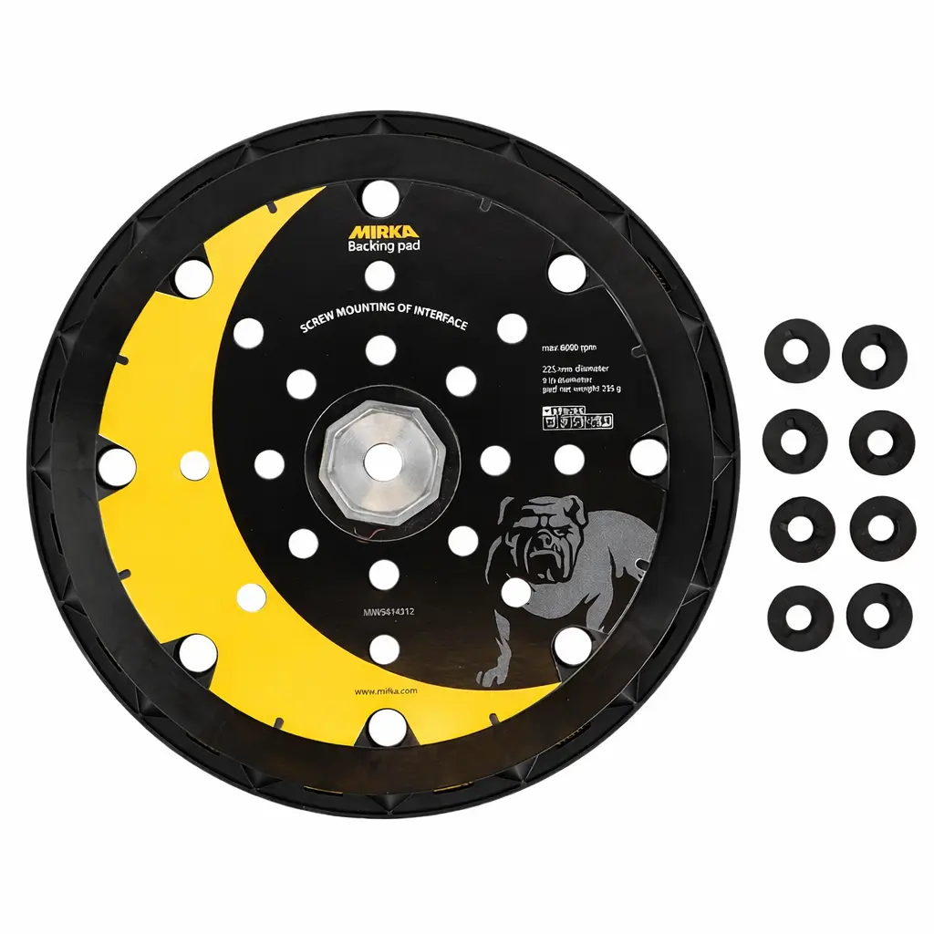 Plateau de ponçage pour LEROS Ø 225 mm auto-agrippant 25 trous + 8 vis de fixation - MIRKA - MIW9514312
