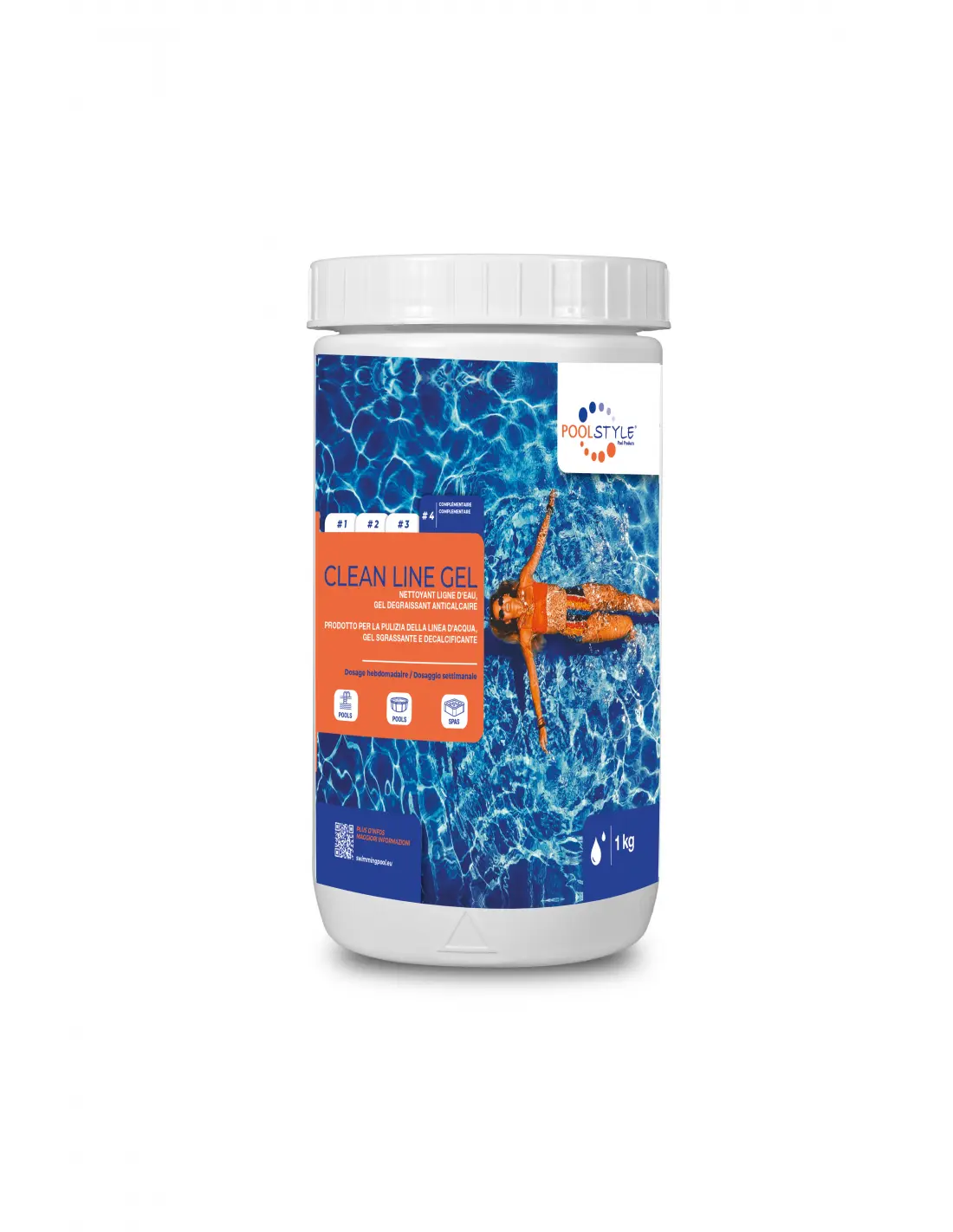 Nettoyant ligne d'eau (gel)  - 1kg - POOLSTYLE - PSL-500-0018