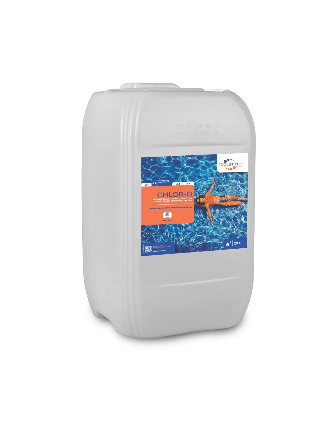 Chlore liquide - 12,5% - 20L - POOLSTYLE - PSL-500-0019