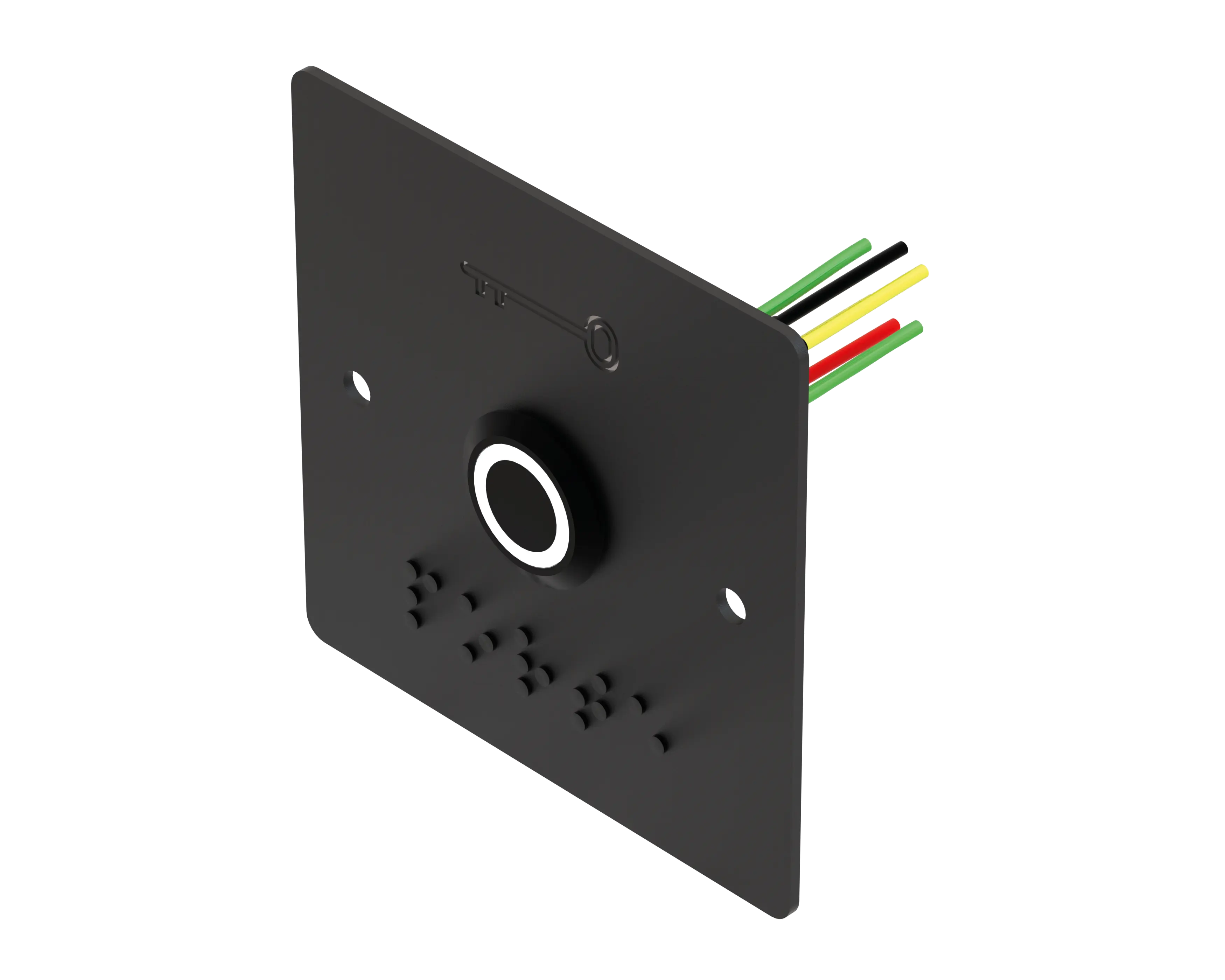 Bouton poussoir INOX Noir 19 mm LED Vert/Blanc NO+NC + PBP19_B 6 fils soudés - SEWOSY - PB19VB_6FBL-N